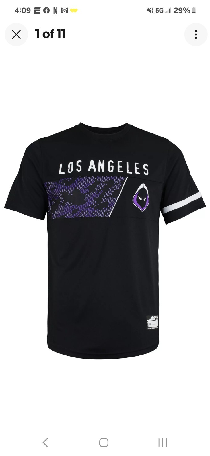 Outerstuff Call of Duty League Men’s Los Angeles Guerrilas S/S Away Jersey SMALL