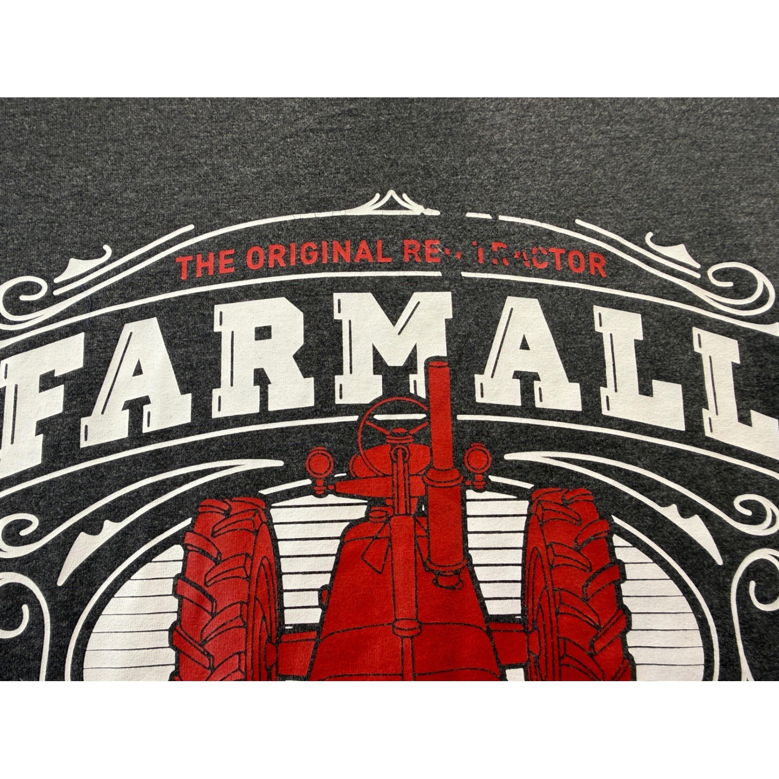 Case IH Farmall Tractor T-Shirt Mens 3XL Tall Gray Graphic Short Sleeve Tee