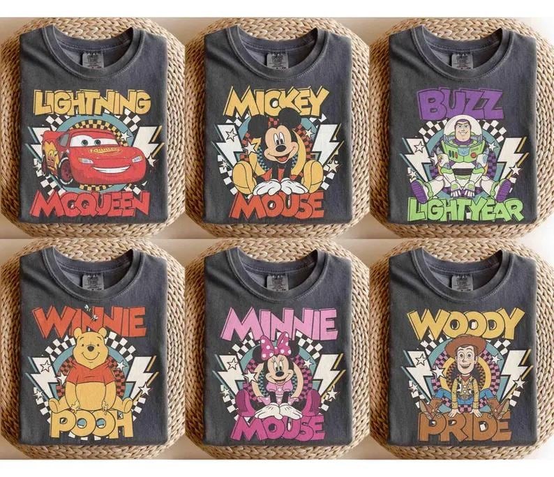 Vintage Comfort Colors Mickey and Friends Shirt, Disney Family Trrip Shirt