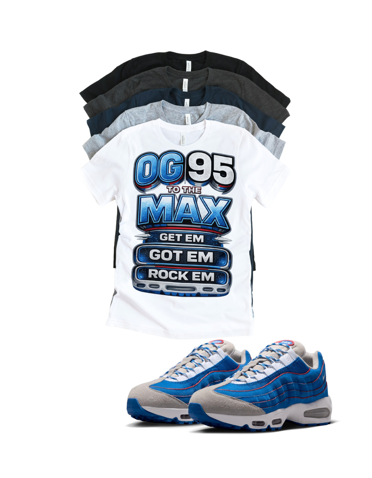 Max 95 OG Max Big Bubble Lawson Sneaker Matching T-Shirt Sneakerhead Streetwear