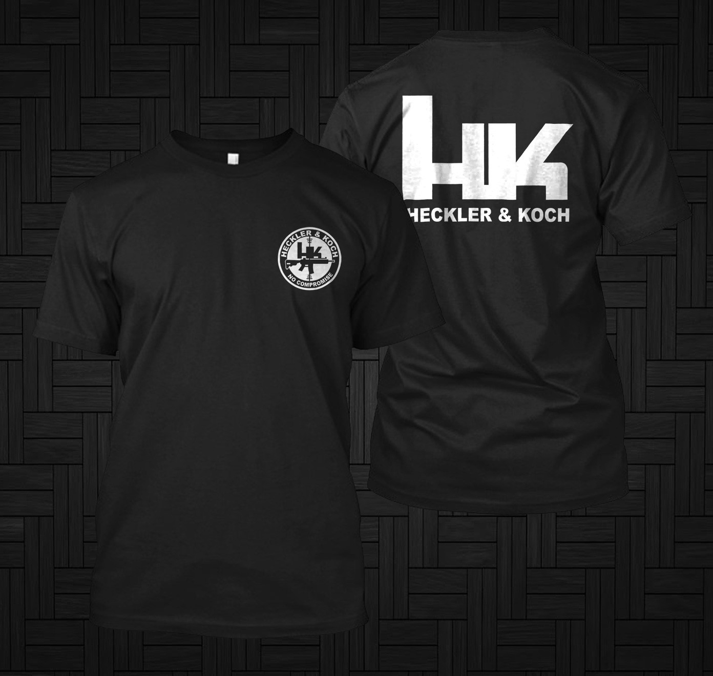 Heckler & Koch HK Logo Symbol Guns – custom men’s T-Shirt Tee