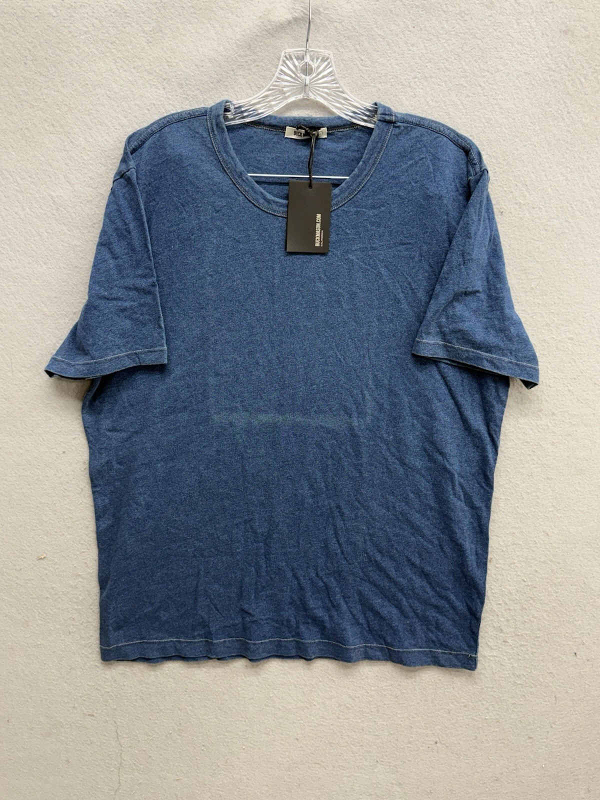 Buck Mason Indigo Dipped Mens Large L Cotton Classic Tee Shirt MSRP $58 New*