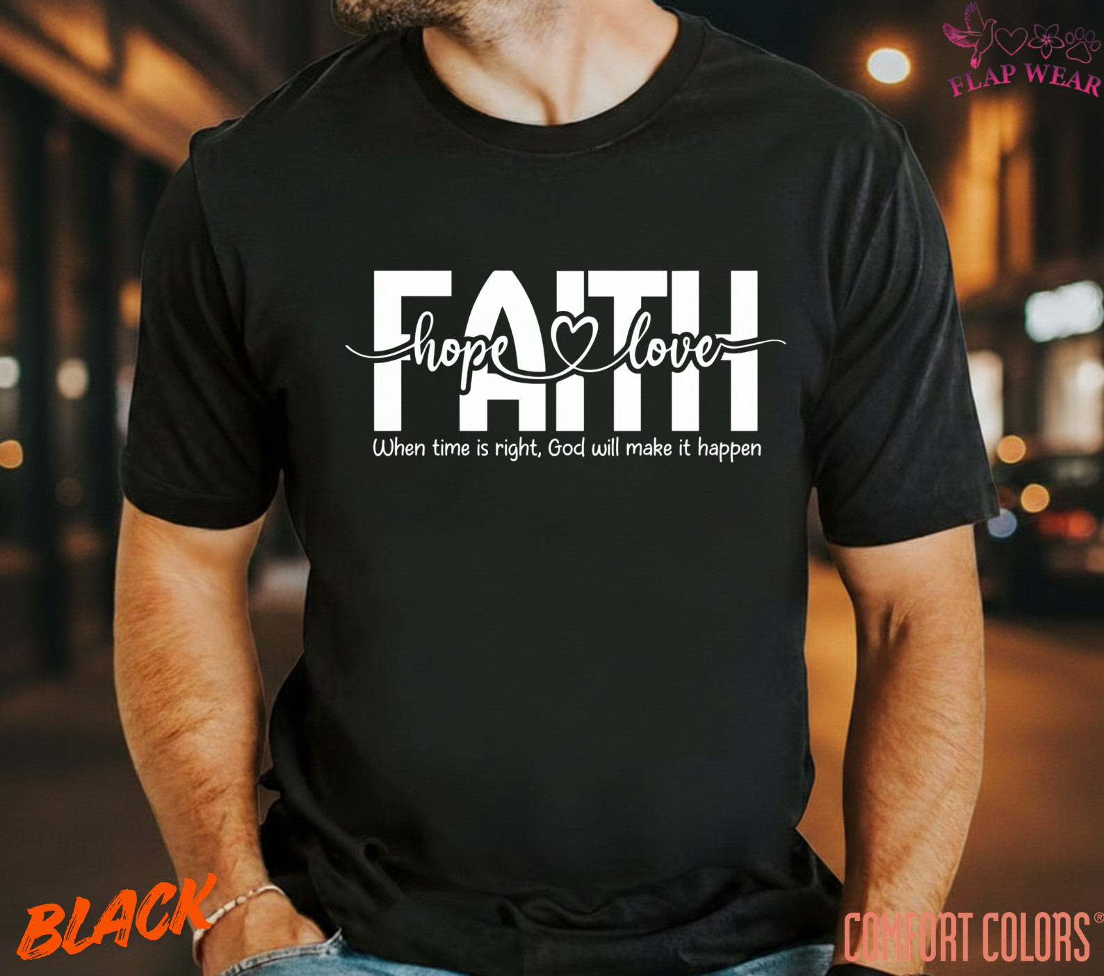 Unisex Faith Hope Love T-Shirt, Men T shirt,Women T shirt Gift ReligionTop