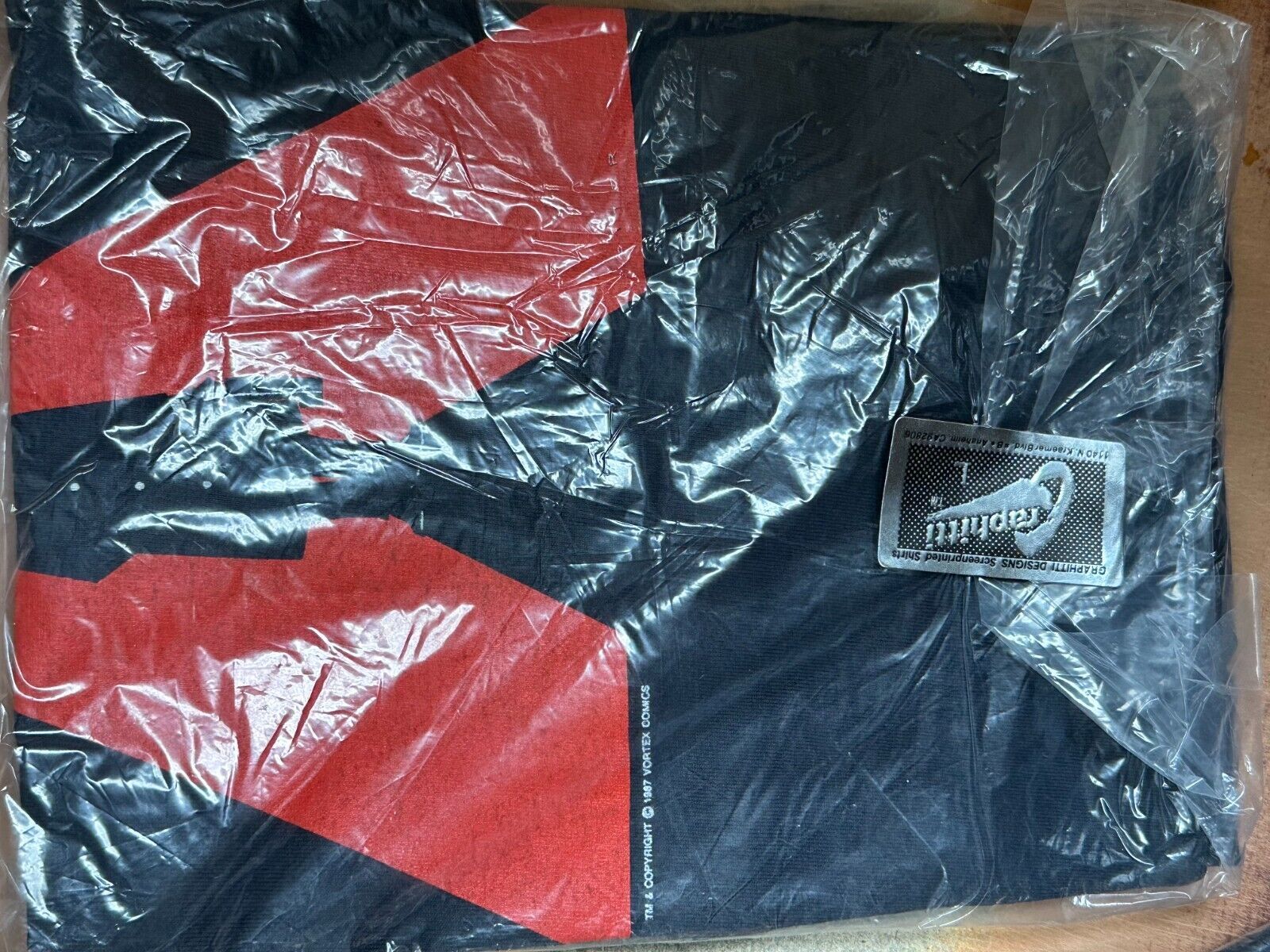 Vintage Mr X Vortex T Shirt Graphitti Designs 1980s Comic Book NEW