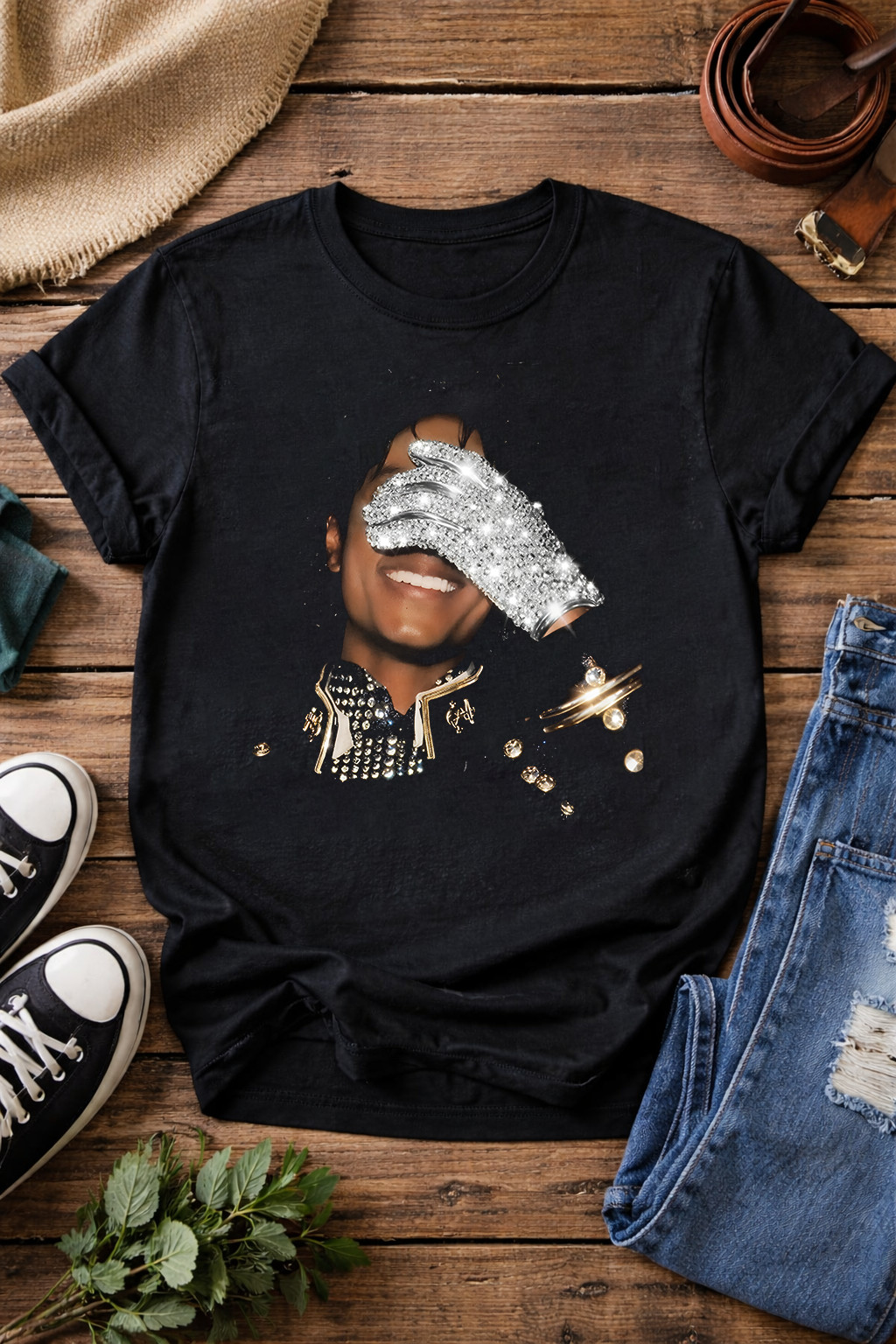 Retro King Of Pop Michael Trendy Jackson Graphic Tee Custom Unisex T-Shirt