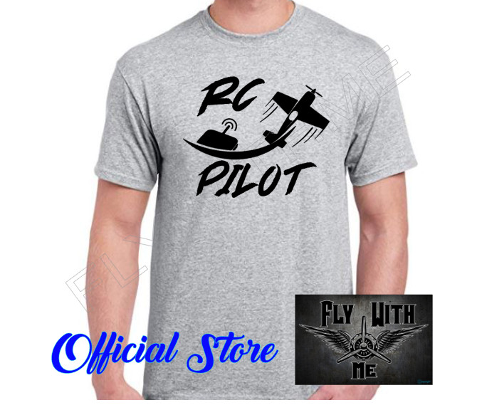 RC PILOT T-Shirt | 100% Cotton Tee HTV Front Design RC Plane Hobby Gift S-3XL