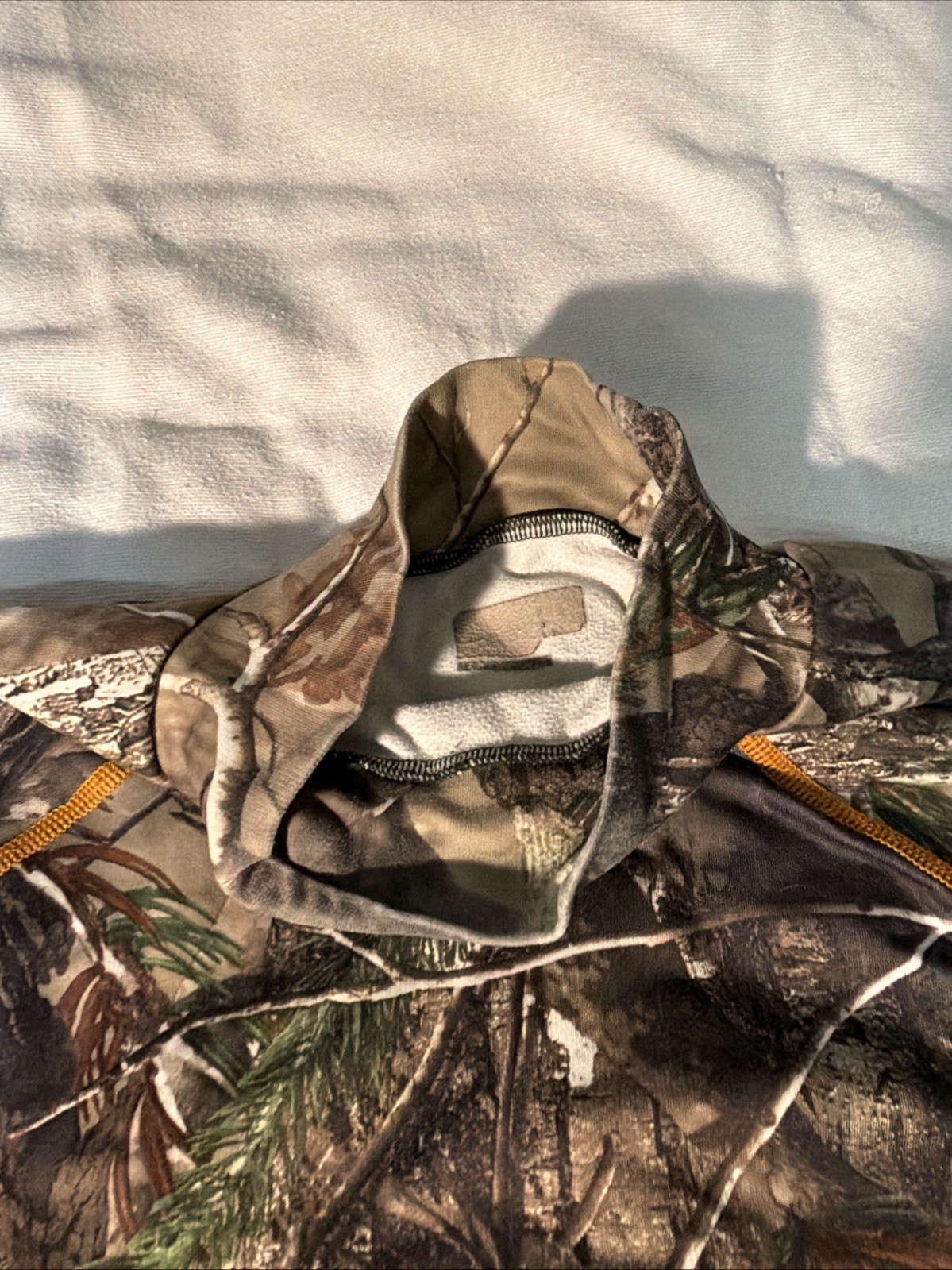 Under Armour Shirt Mens LARGE Green Realtree Camo Compression Mock Cold Gear