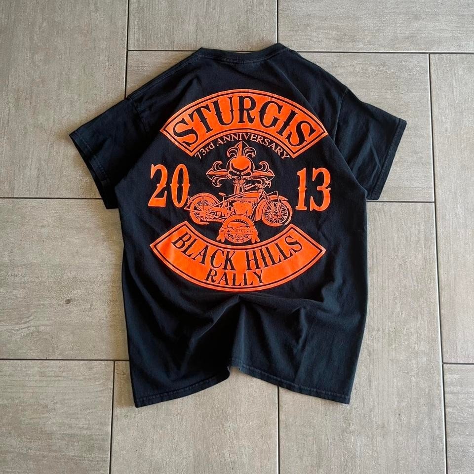 Gildan Sturgis 73rd Anniversary Black Hills Rally 2013 Graphic T-Shirt Black M