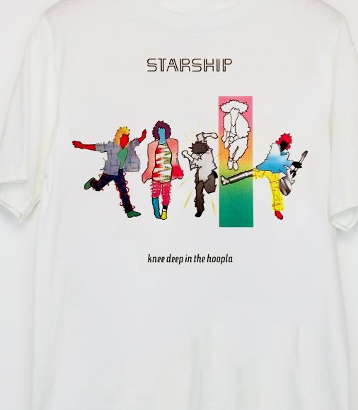 Starship band knee deep in the hoopla T-shirt white Unisex All sizes