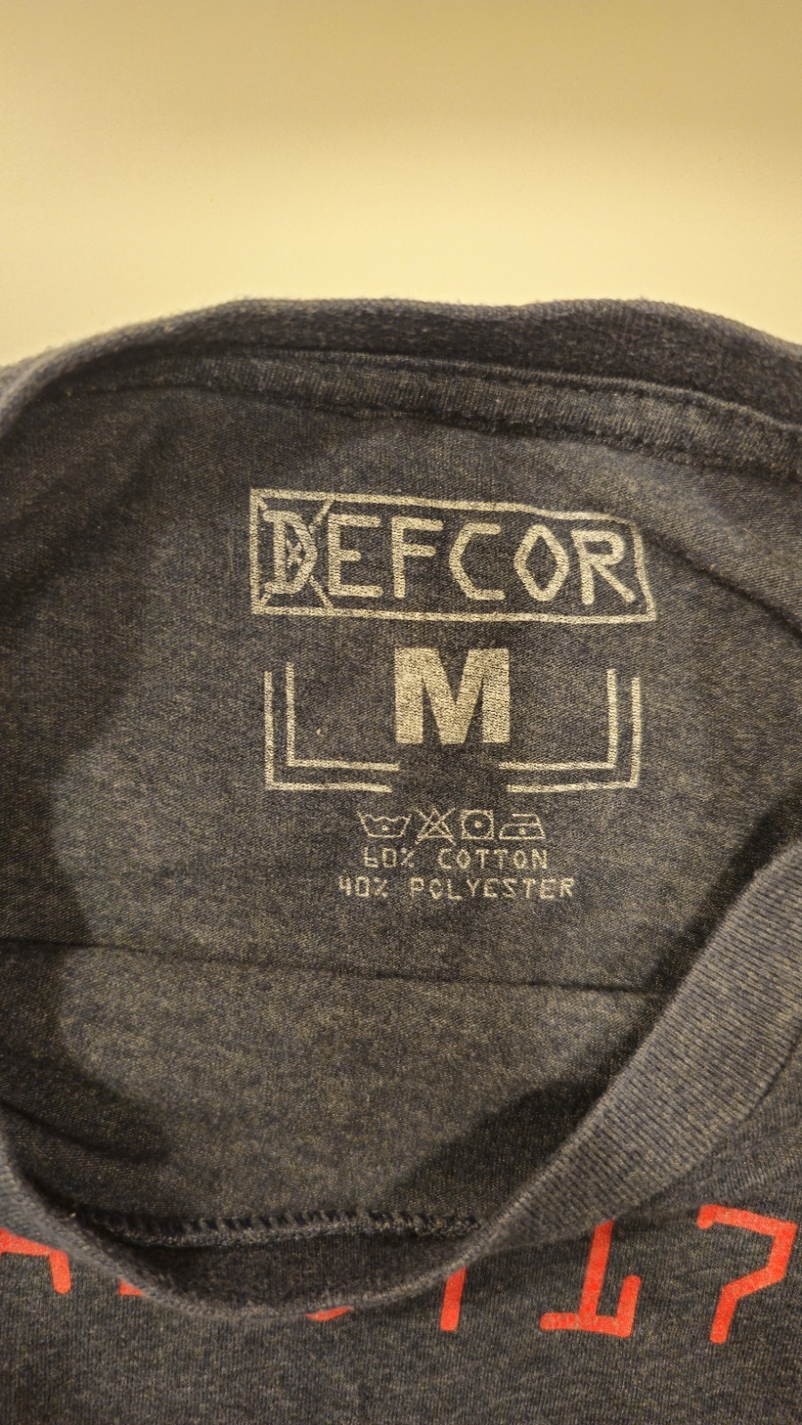 DEFCON USAEST1776 Blue Graphic Print Crew Neck T Shirt Mens M Cotton Blend