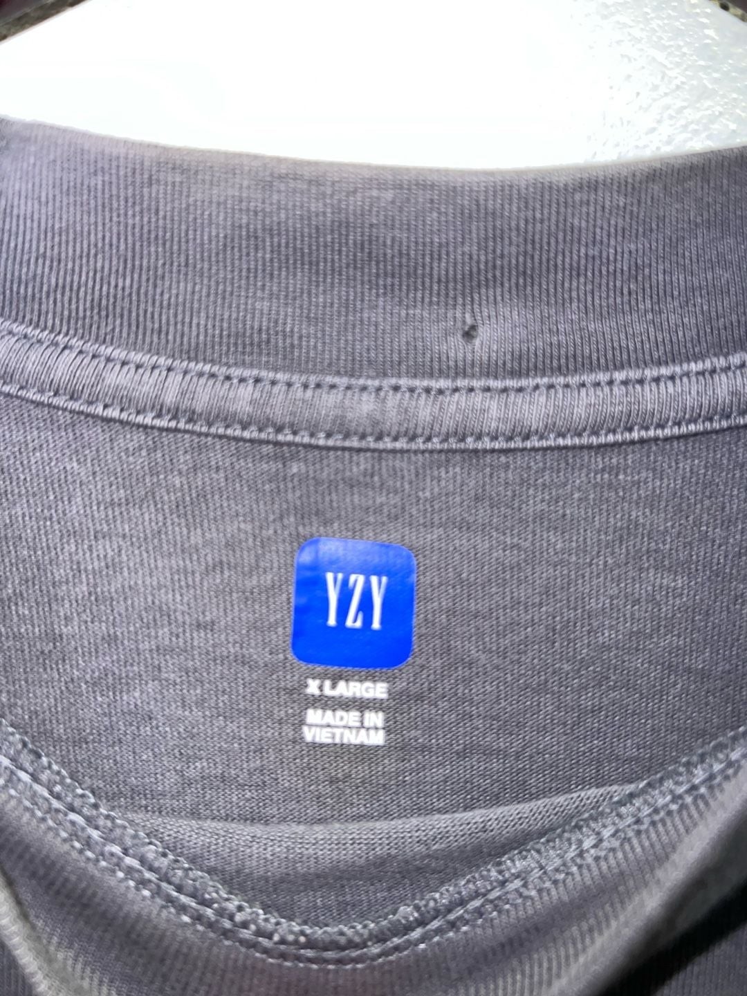 Yeezy Gap Engineered by Balenciaga Long Sleeve Tee Shirt Grey Dark Oval XL