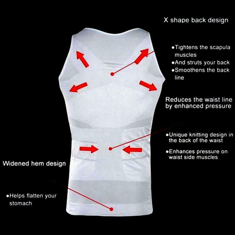 Men Compression Shirt Sleeveless Body Shaper Base Layer Slimming Tank Top Vest