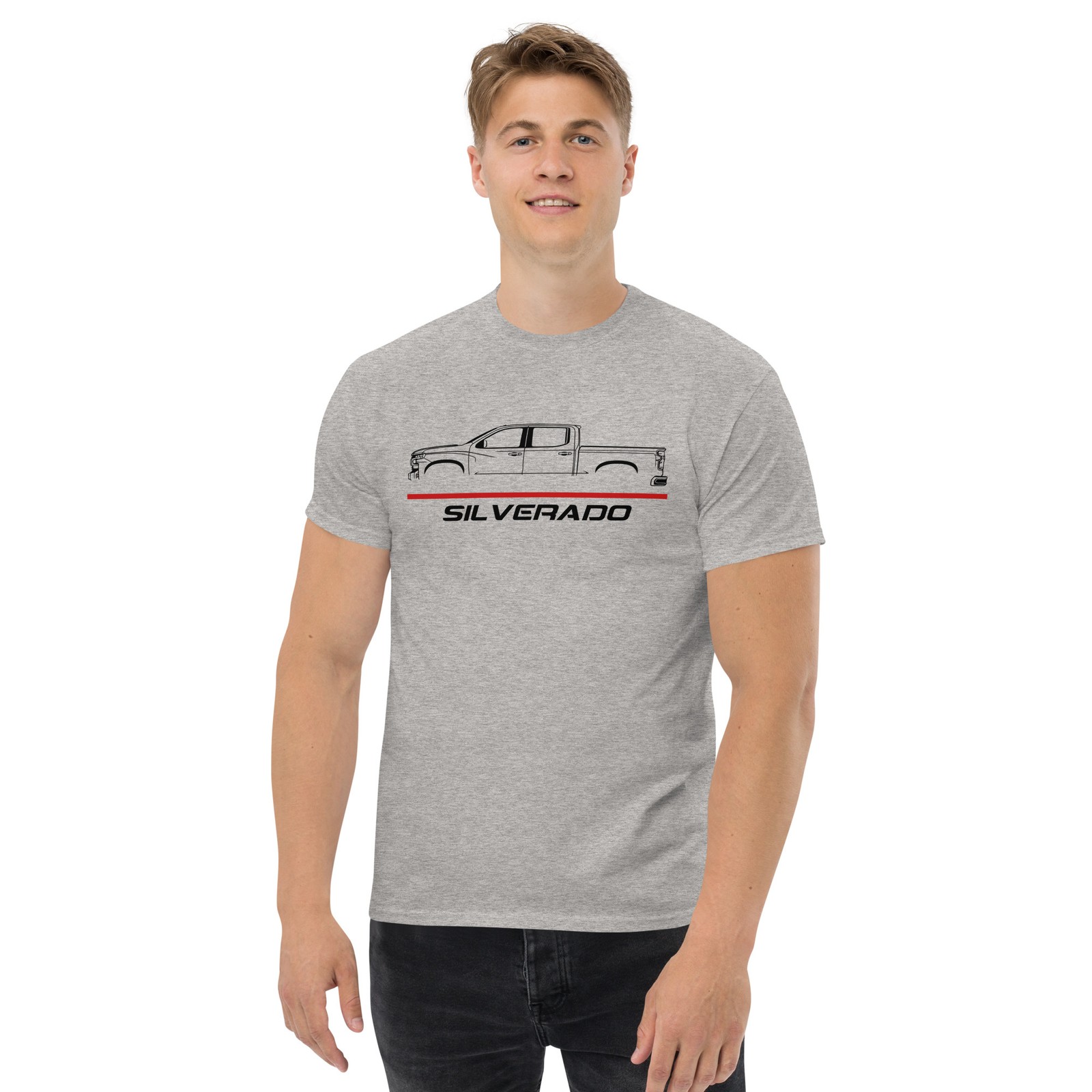 Silverado 2019 Modern Crew Cab Custom Truck Stance Graphic T-Shirt Gift