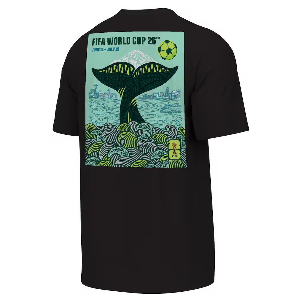 Seattle Host City Soccer 2026 Poster Graphic Tee Shirt