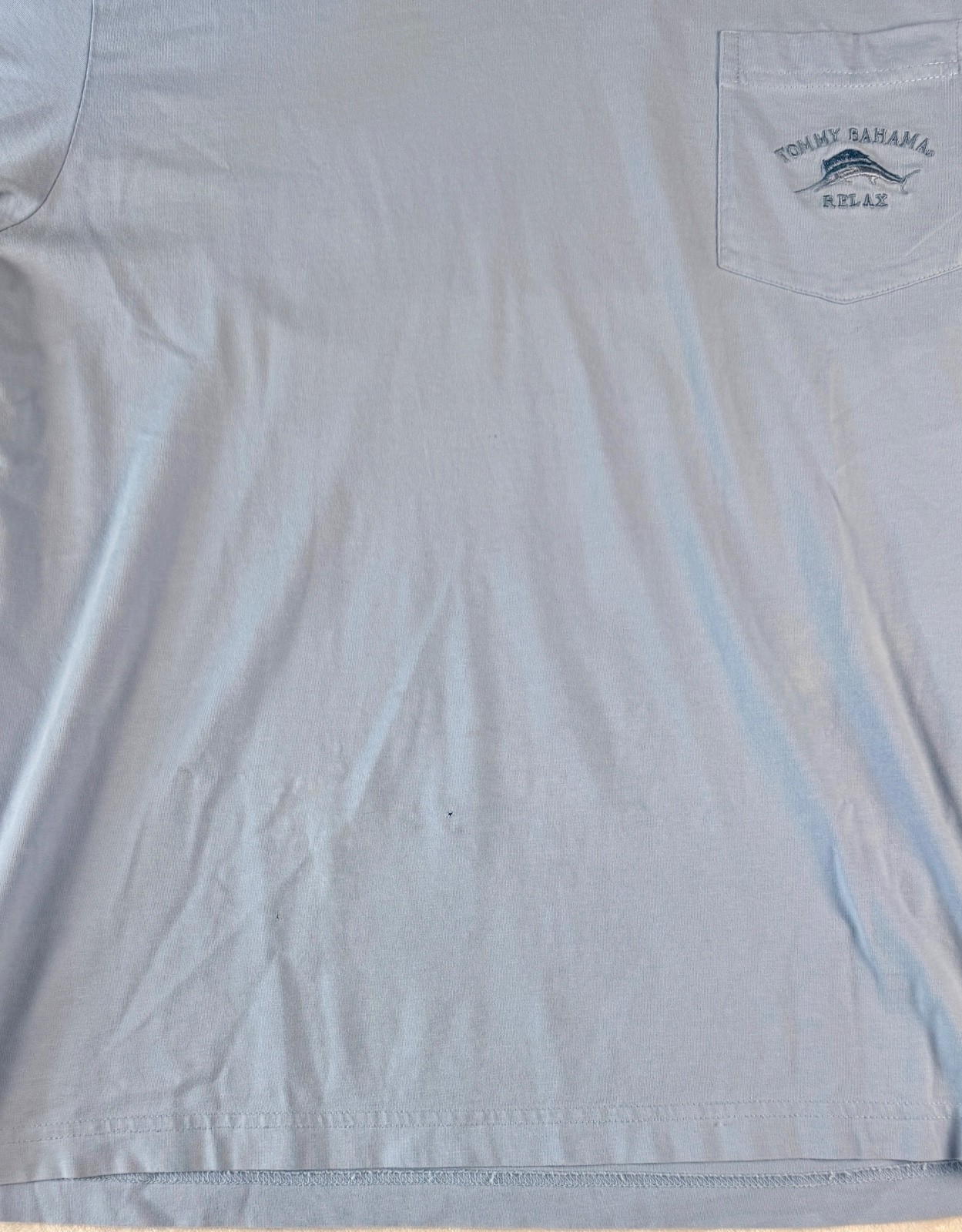 Tommy Bahama Relax Pocket T-Shirt Blue Pima Cotton Men’s Medium