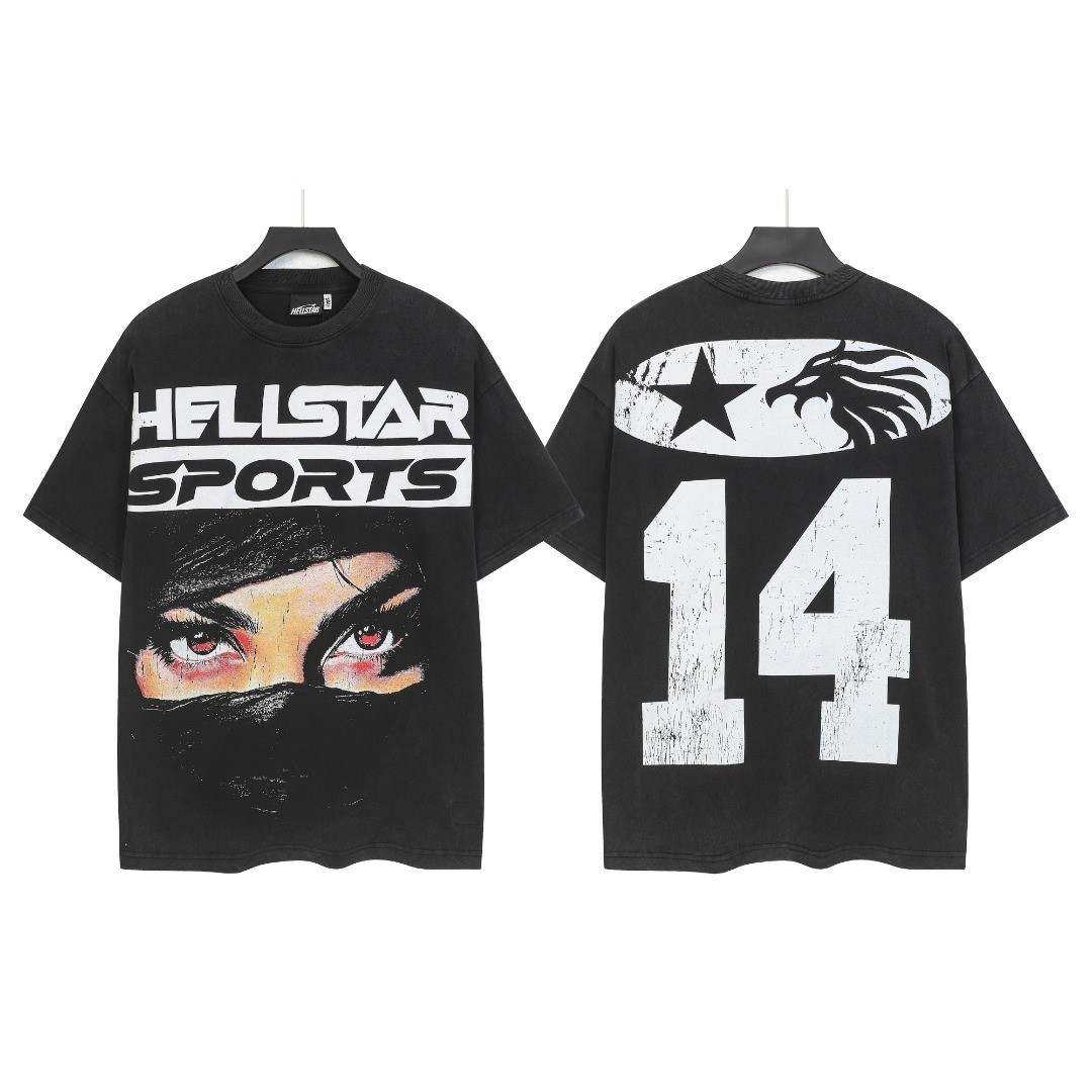 14 Hellstar tee shirt Men’s Black Cotton NEW S-M-L-XL Design
