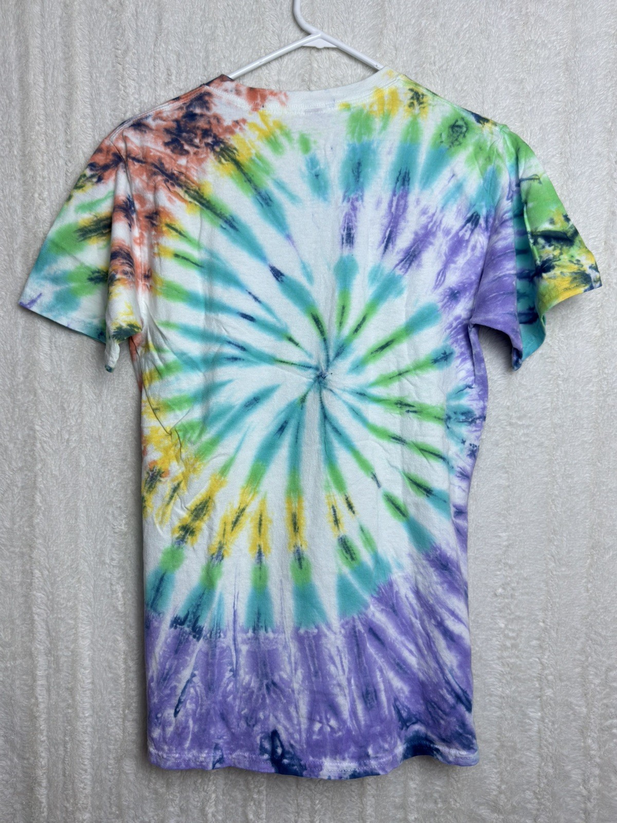 Grateful Dead Rainbow Tie Dye Graphic Tee Mens Small Skull Lightning NWOT