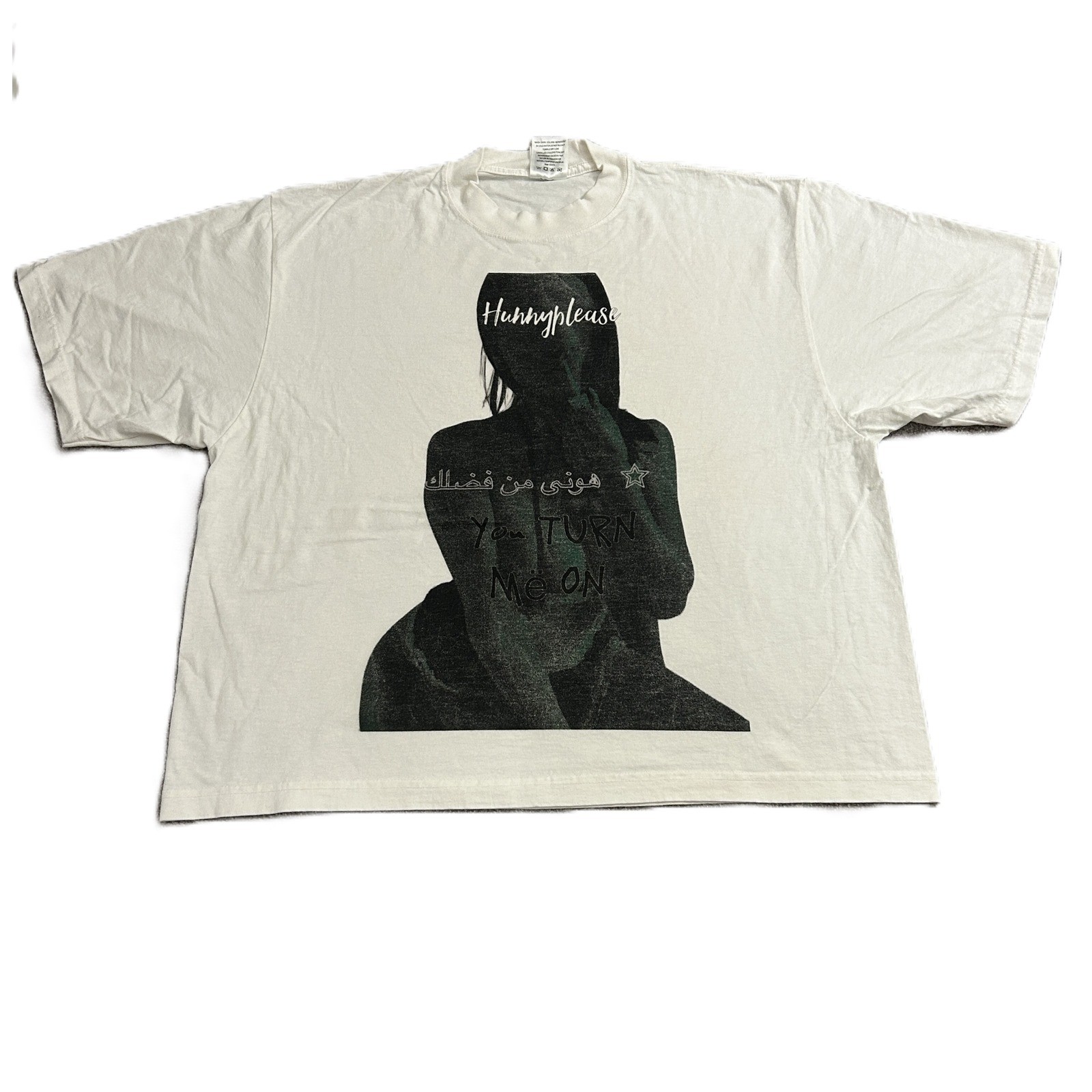 Shaka Wear Graphic T-Shirt Mens M Cream Excellent Drop Shoulder Heavyweight Tee