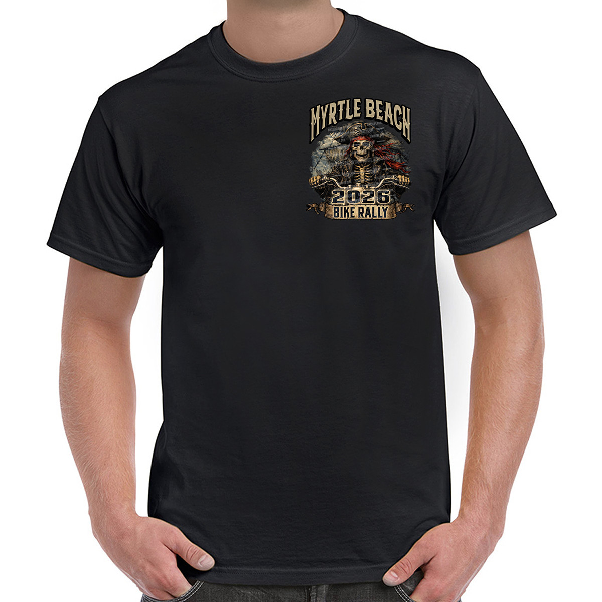 T-Shirt 2026 Myrtle Beach Bike Rally Pirate Storm No Harley