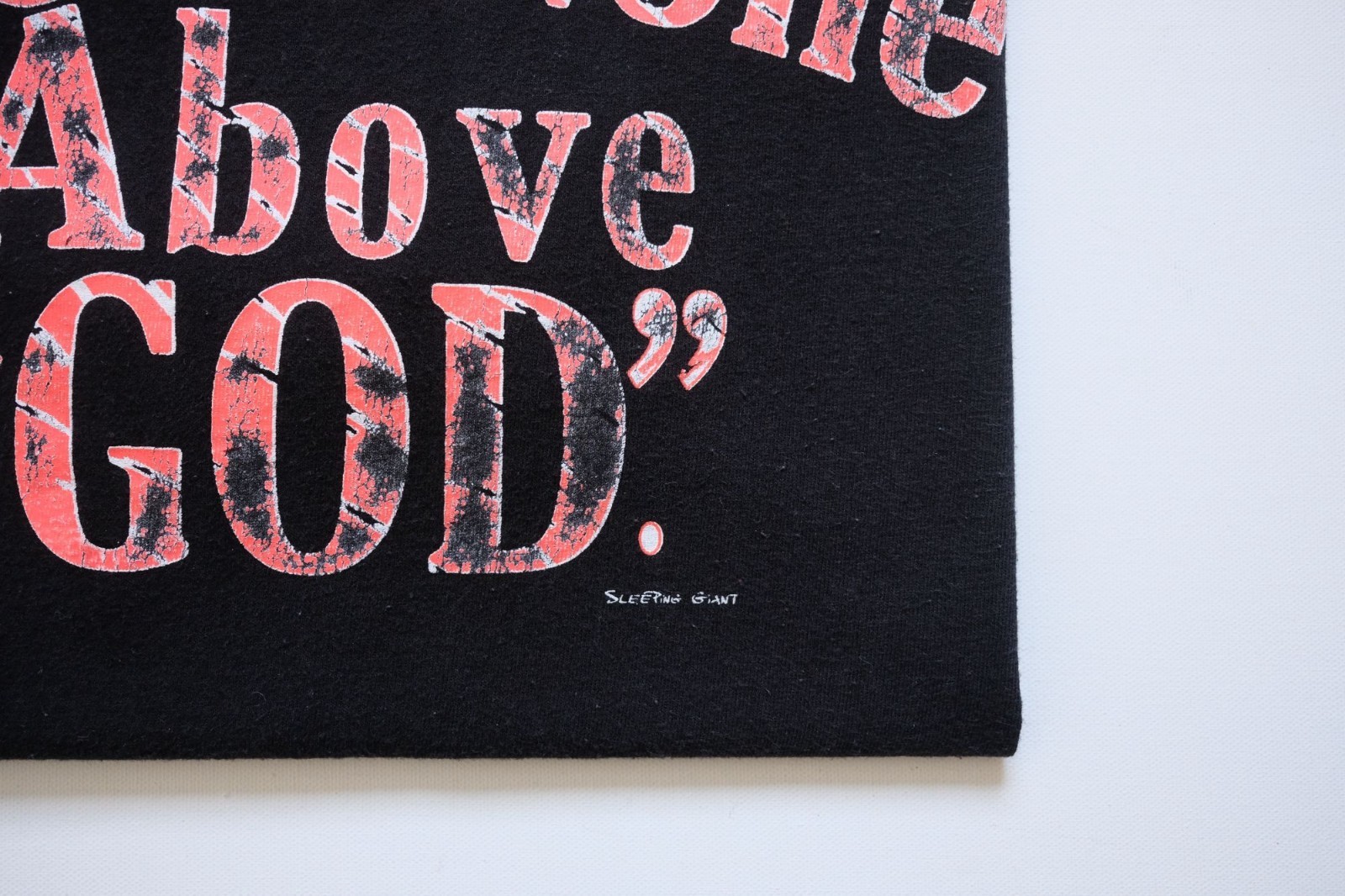 VTG Y2K 90s BIBLE LOVE NONE ABOVE GOD SHAKA GRAPHIC COTTON BLACK T SHIRT SZ XL