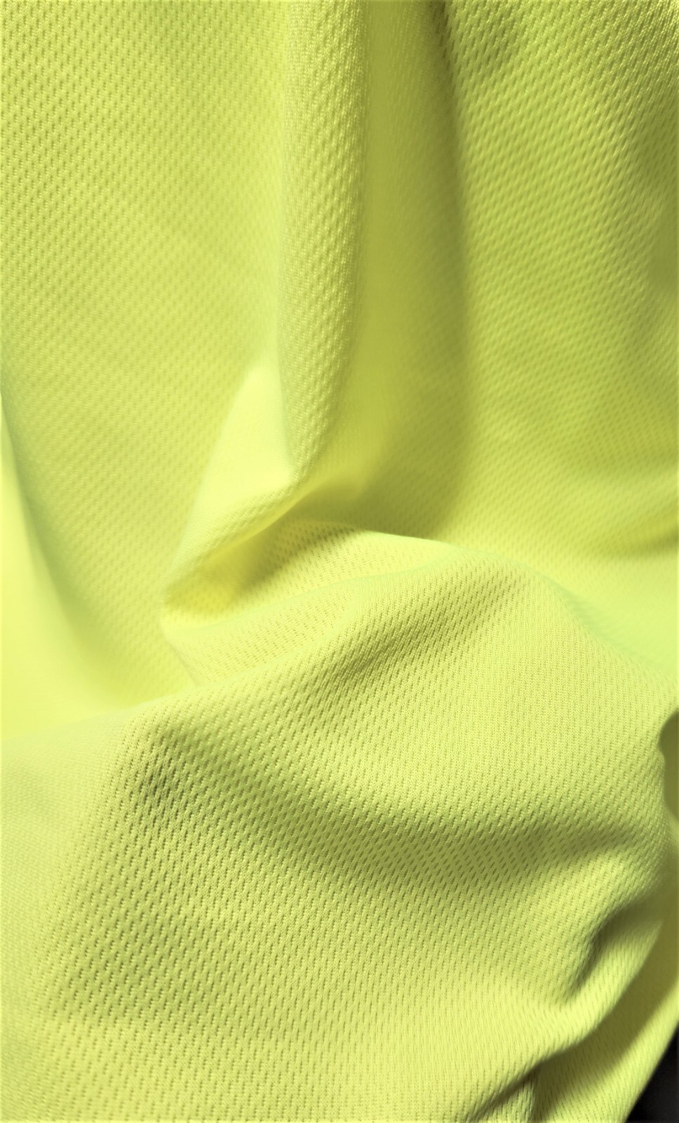 Neon Yellow or Orange Long Sleeve Hoodie Shirt, Polyester birdeye mesh