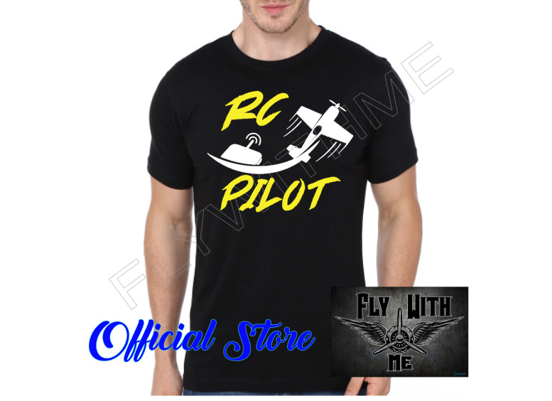 RC PILOT Graphic Tee For RC Plane Lovers Cotton HTV Print Shirt