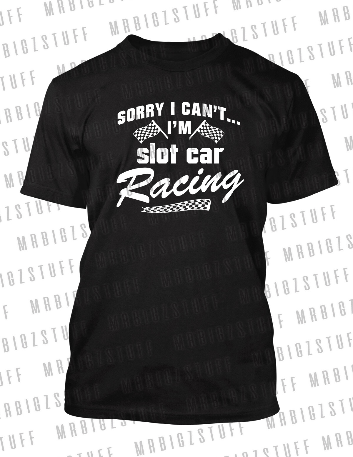 Mens Sneaker T Shirt Sorry I Can’t I’m Slot Car Racing Tee Shirt Big Tall Small