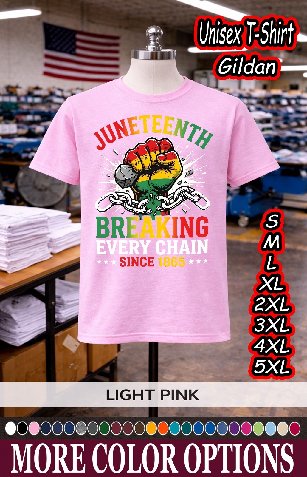 Juneteenth Breaking Every Chain Shirt Freedom Equality Graphic Tee