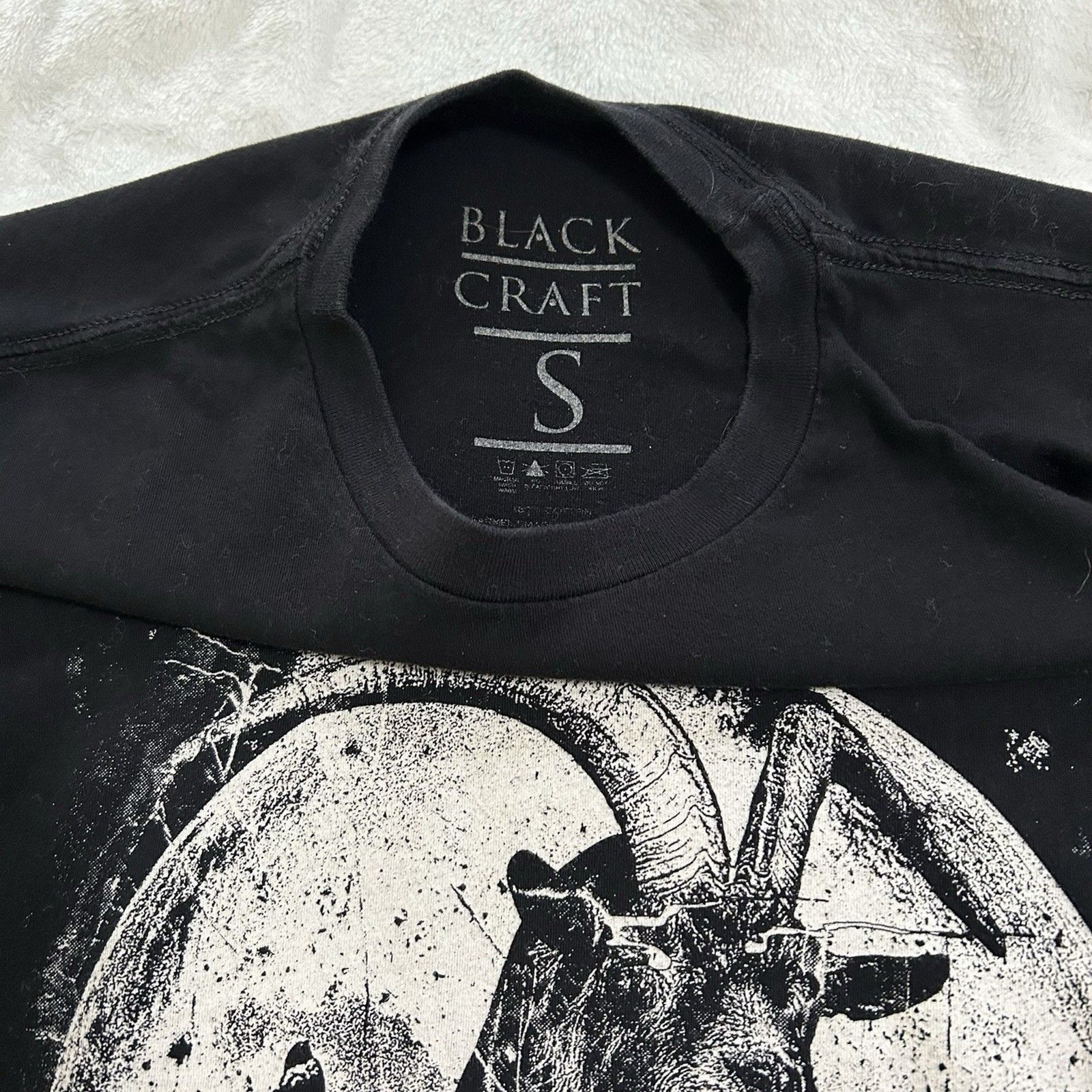 Black Craft Cult Goat Skulls Shirt Size Small
