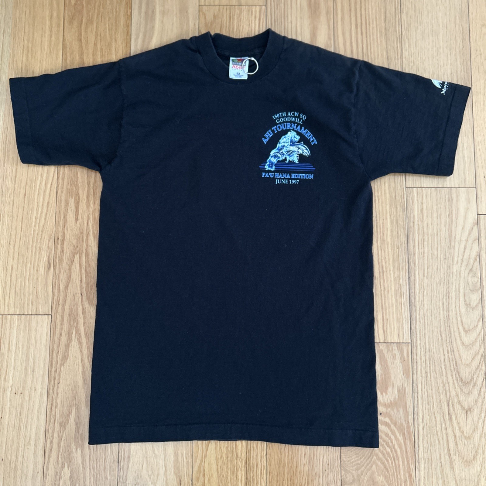 Vintage 1997 Ahi Tuna Fishing Tournament T-Shirt Size Medium Kauai Hawaii ACW SQ