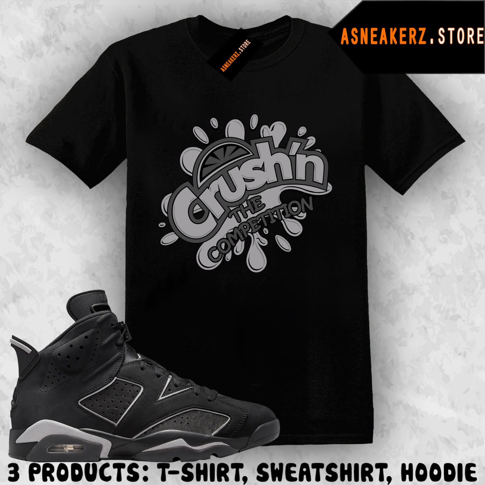Tee Shirt Matching AJ 6 Cap and Gown 2026 To Match Sneaker Fresh Crush T-Shirt