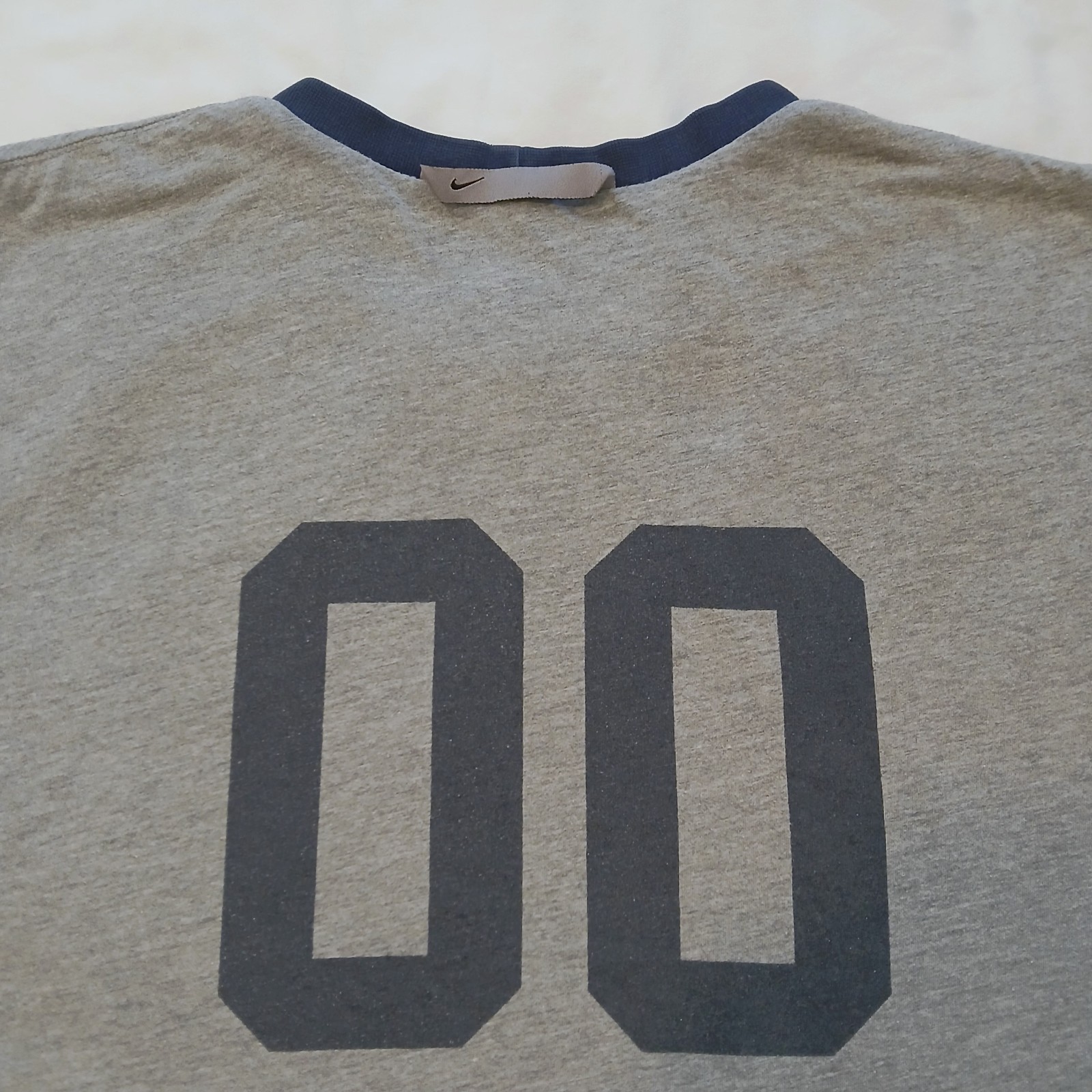 Vintage Nike Reversible Long Sleeve Shirt Mens Large Gray And Blue Heavyweight