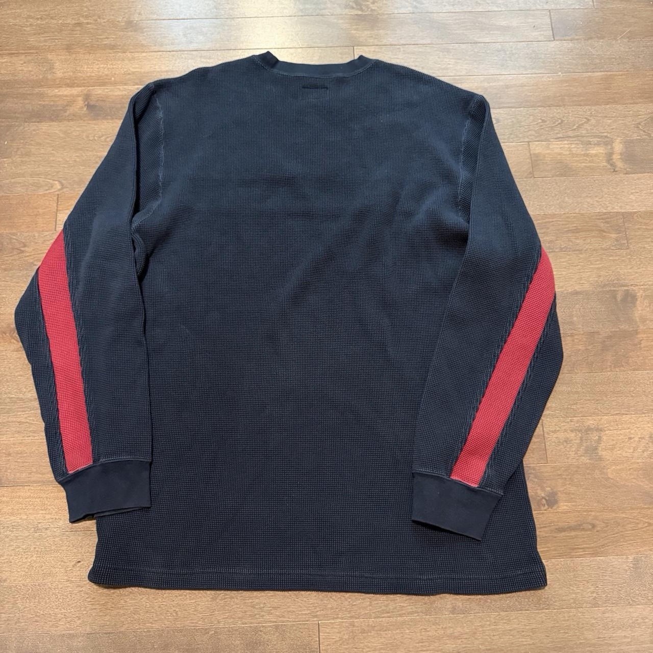 Supreme Panel Stripe Waffle Thermal Shirt