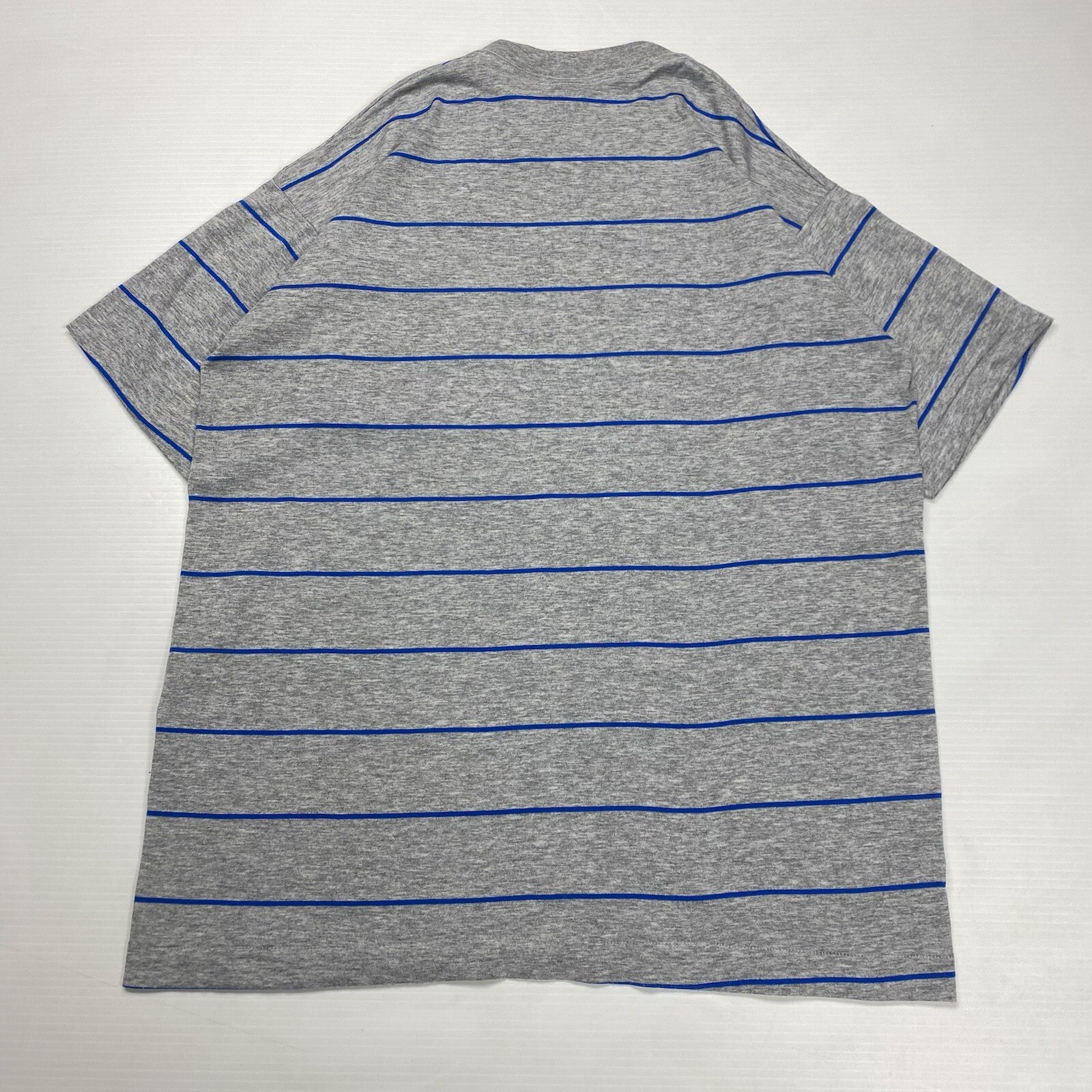 Vtg FILA Dominican Republic Beach Exploration Team Mens T-Shirt L Gray Striped