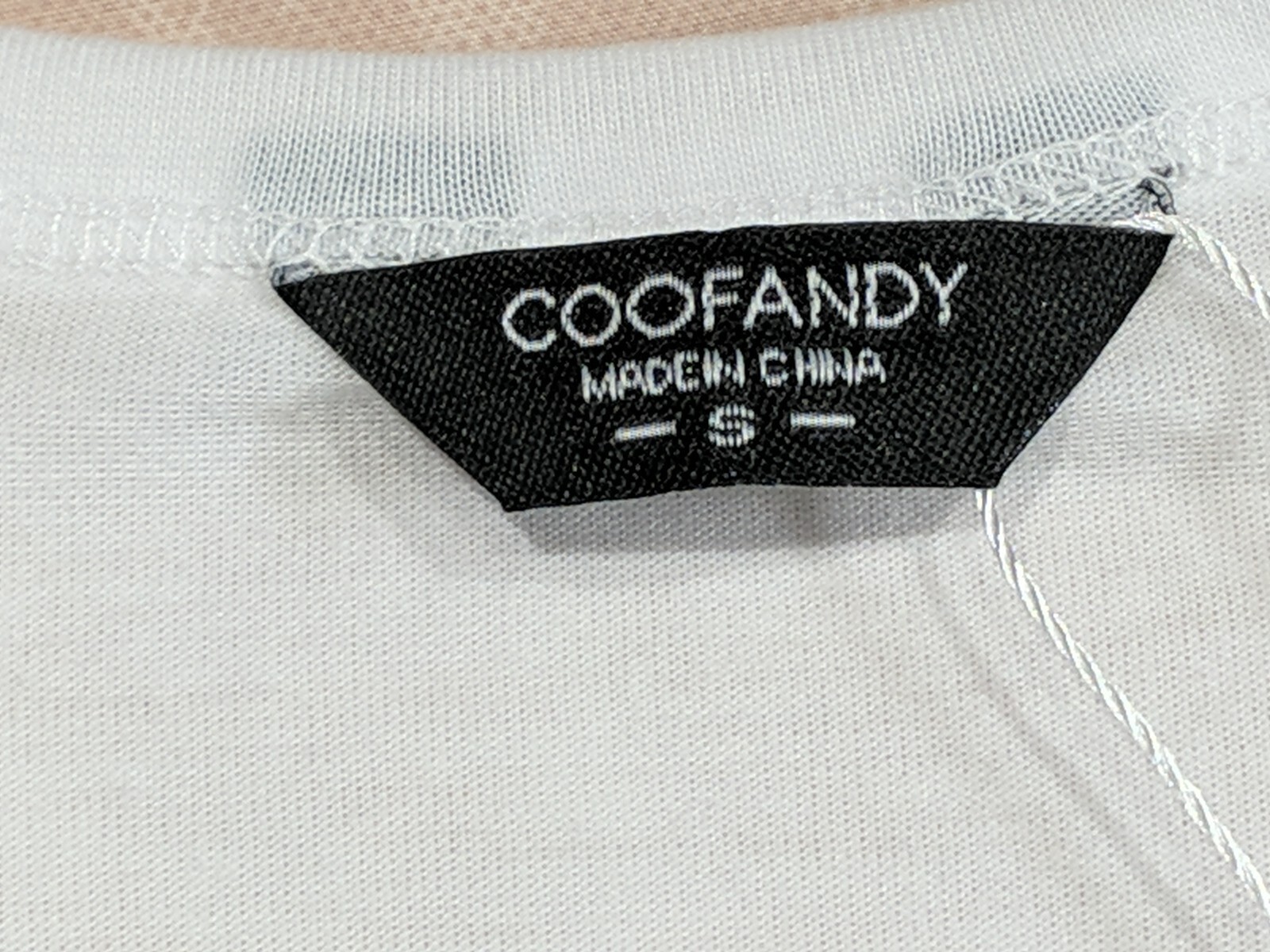 COOFANDY Men’s T-Shirt size S White Dri-Fit Comfort Fabric NWT