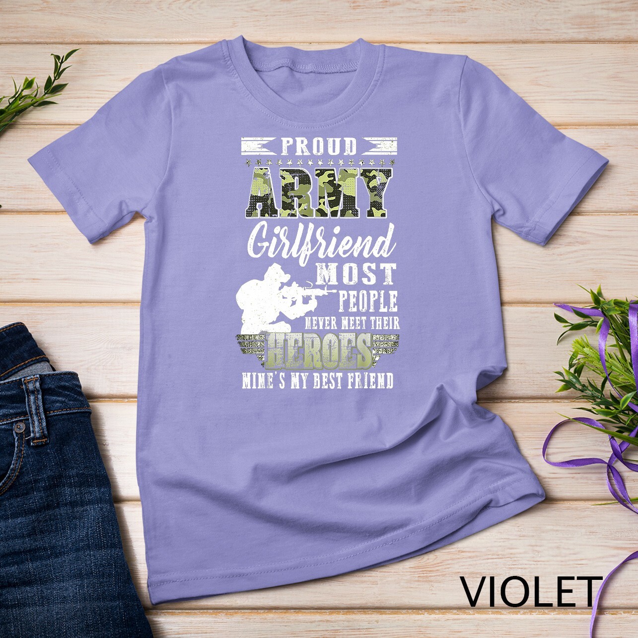 Womens Proud Army Girlfriend Most People T-Shirt Unisex T-shirt