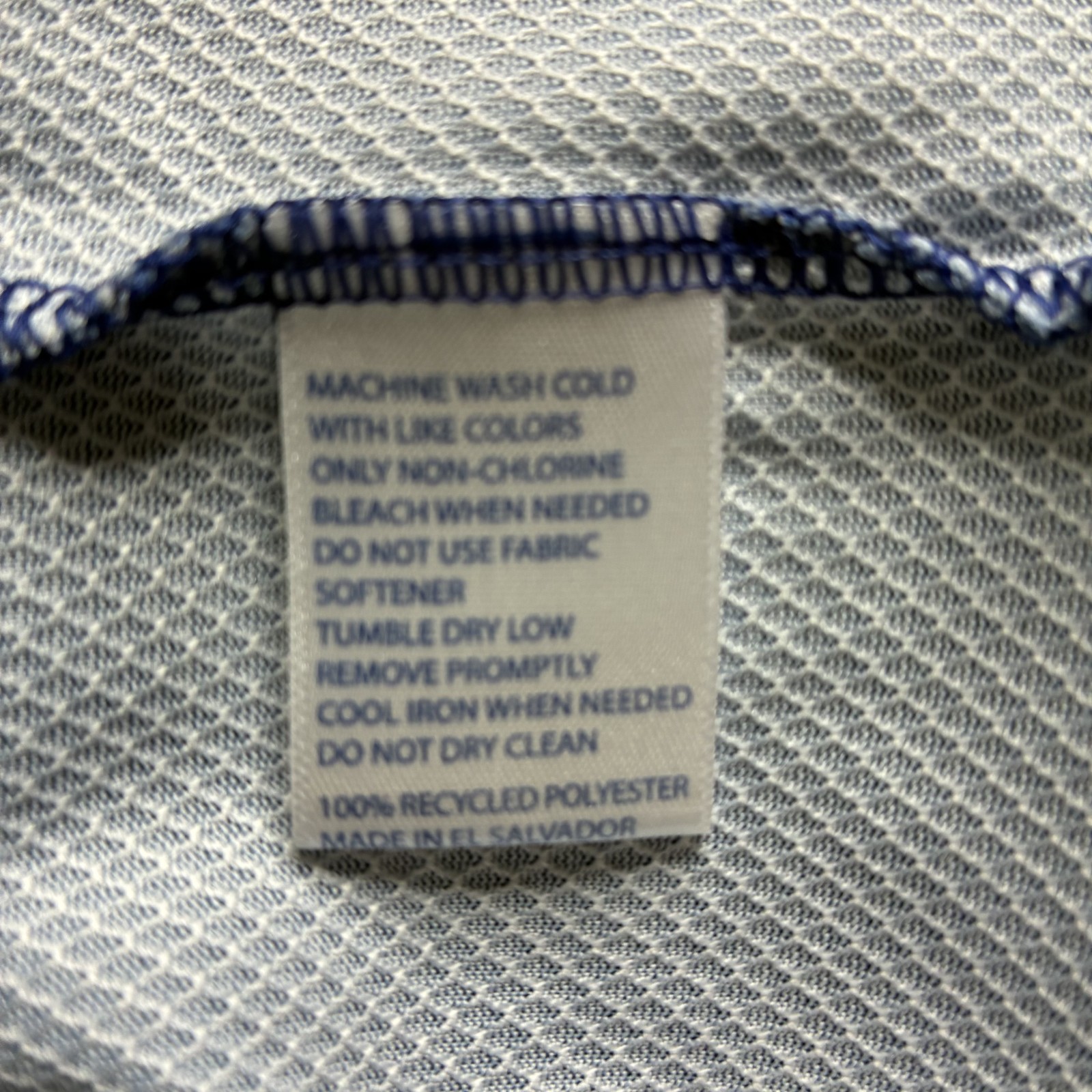Southern Tide Shirt Size Med Blue Tee Long Sleeve Shirt 100% Recycled Polyester