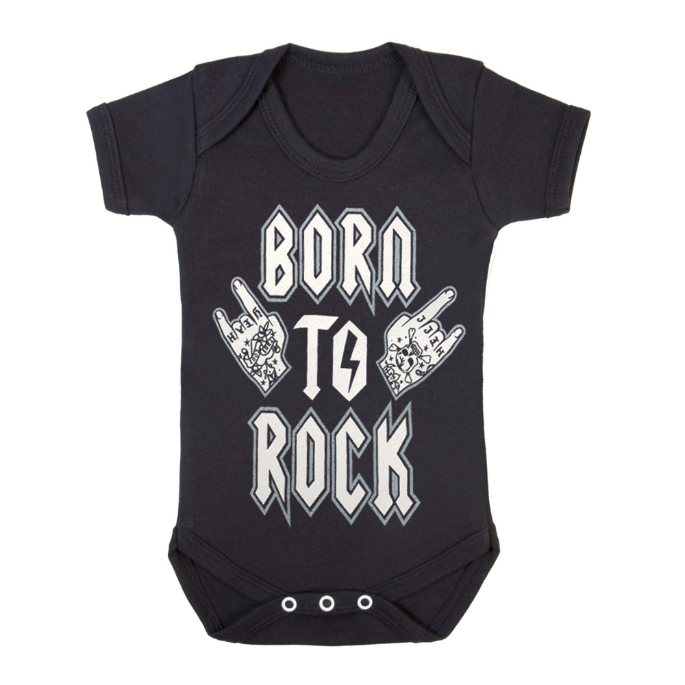 UNISEX BABY GROWS/Rock/Metal/Skull/Tattoo/Funny/Toddler/Newborn/Gift/Bodysuit