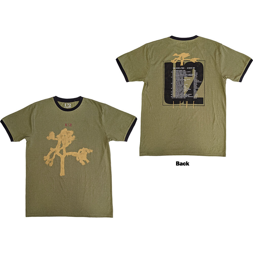 U2 – Joshua Tree Europe 1987 – Green Ringer t-shirt