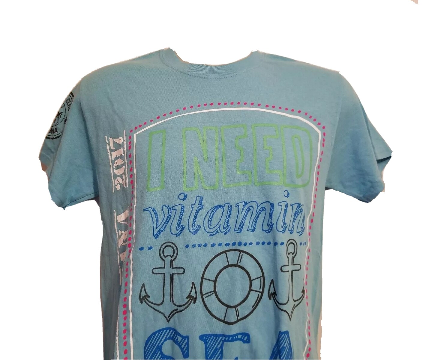 2017 Punta Cana DC Passover I Need Vitamin Sea Adult Small Blue TShirt