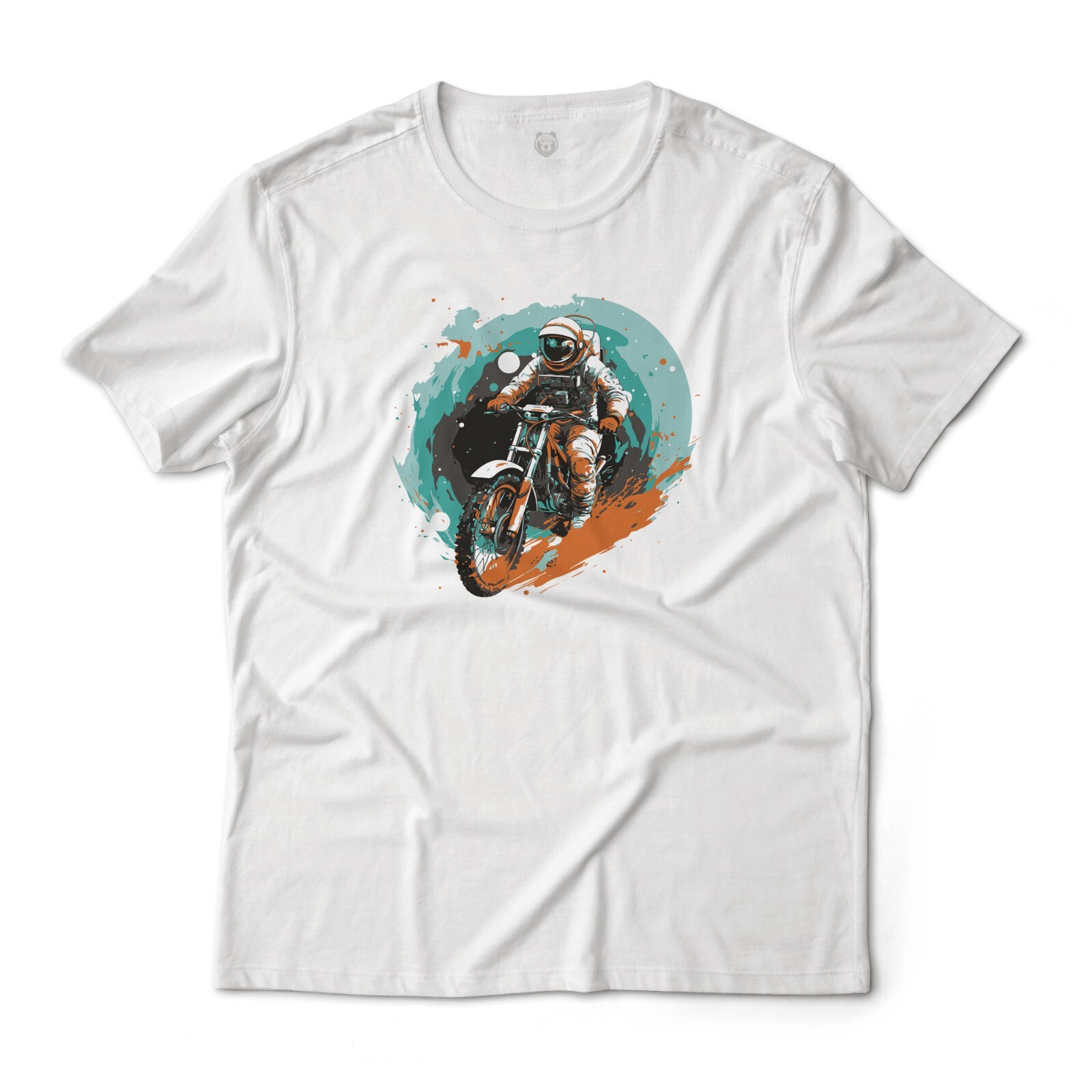 Astronaut Dirt Biking In Space Motor Cross Graphic T-Shirt Unisex