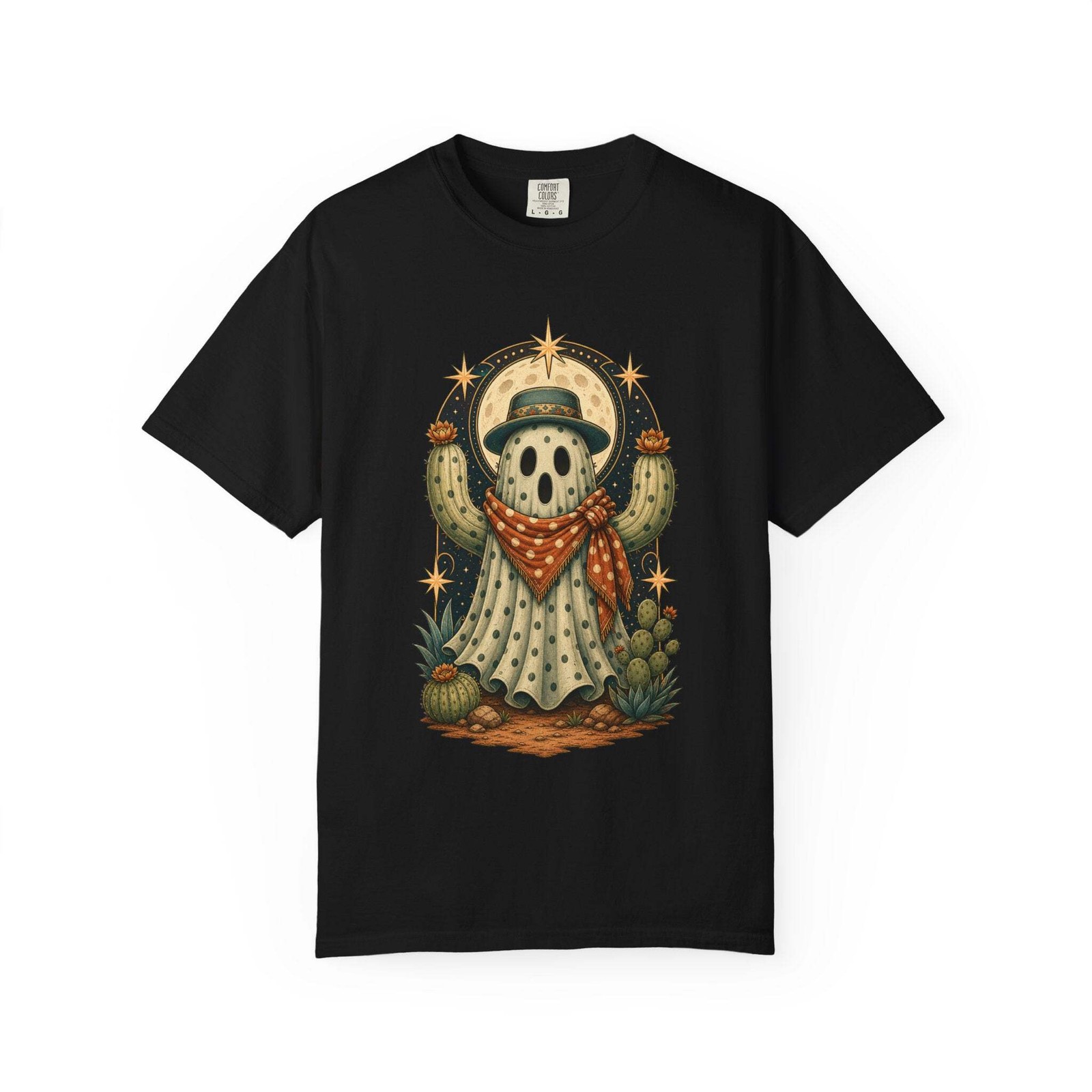Polka Dot Ghost Cactus Graphic Tee