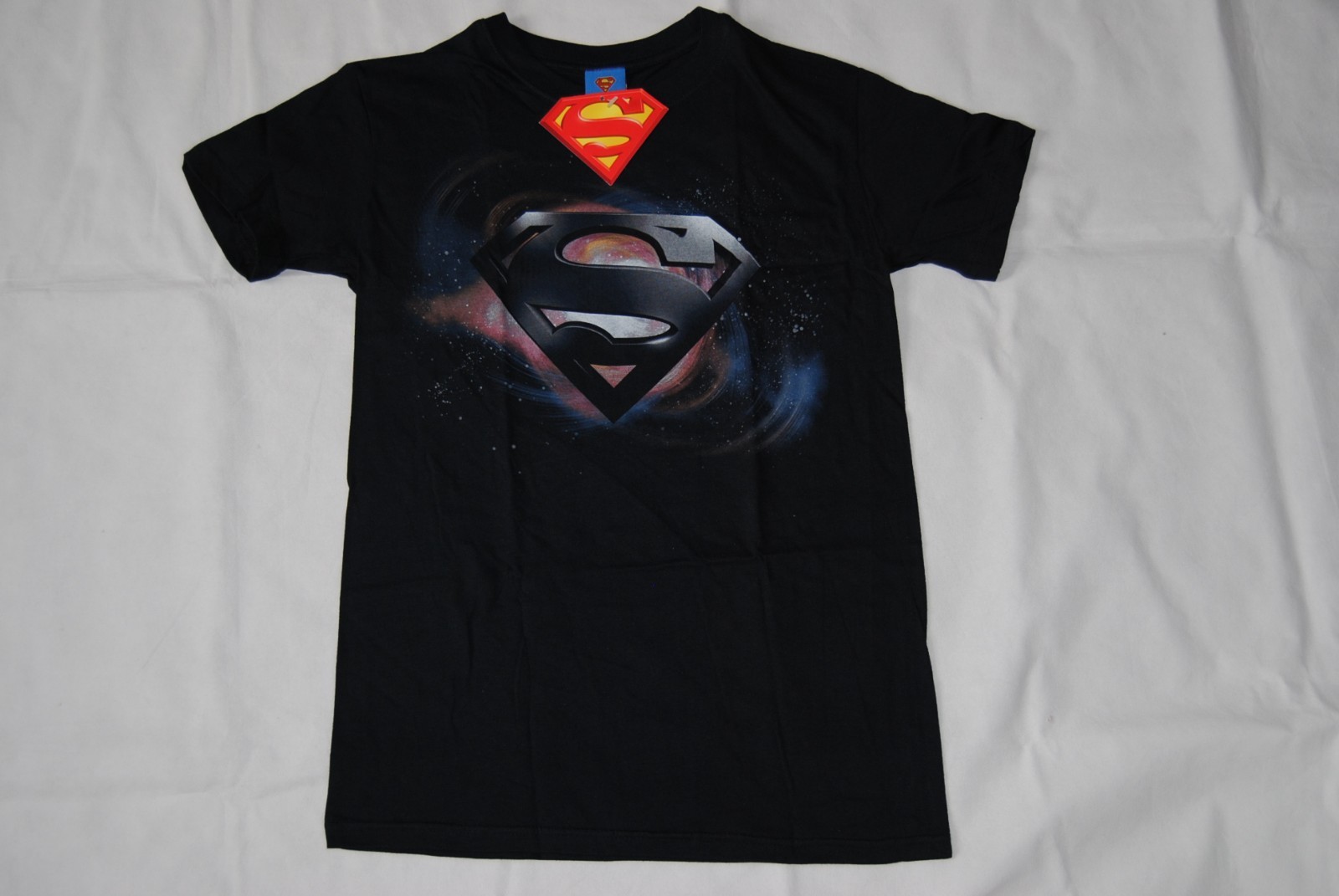 SUPERMAN Space Logo Official DC Comics Superman T-Shirt Mens Cotton Black