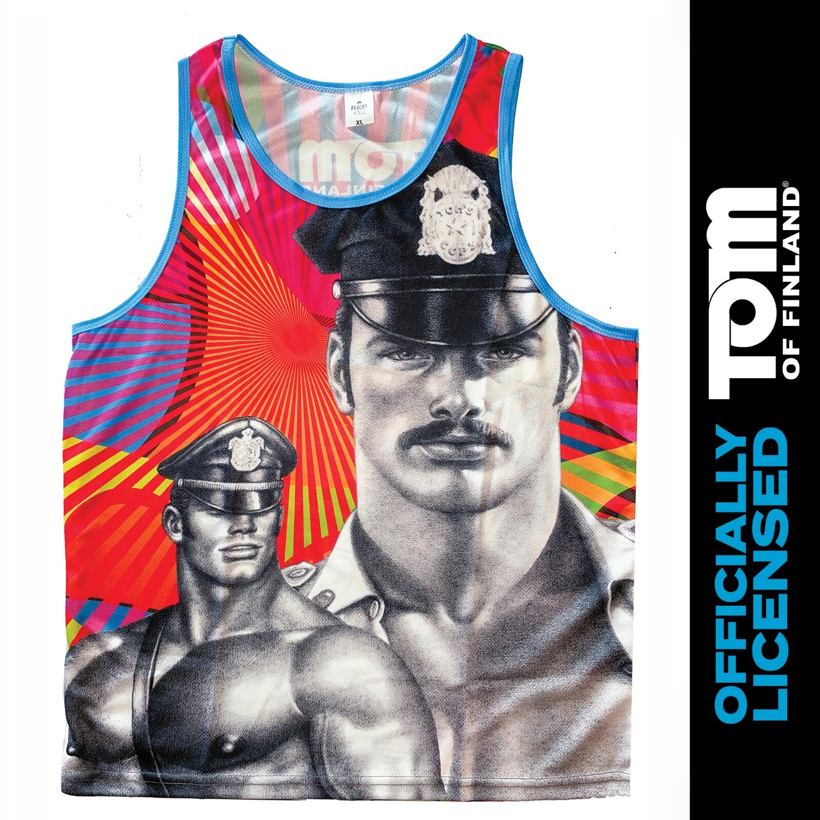 Tom of Finland Mesh Tank Top — “PRIDE 2023” (gay, leather pants, men)
