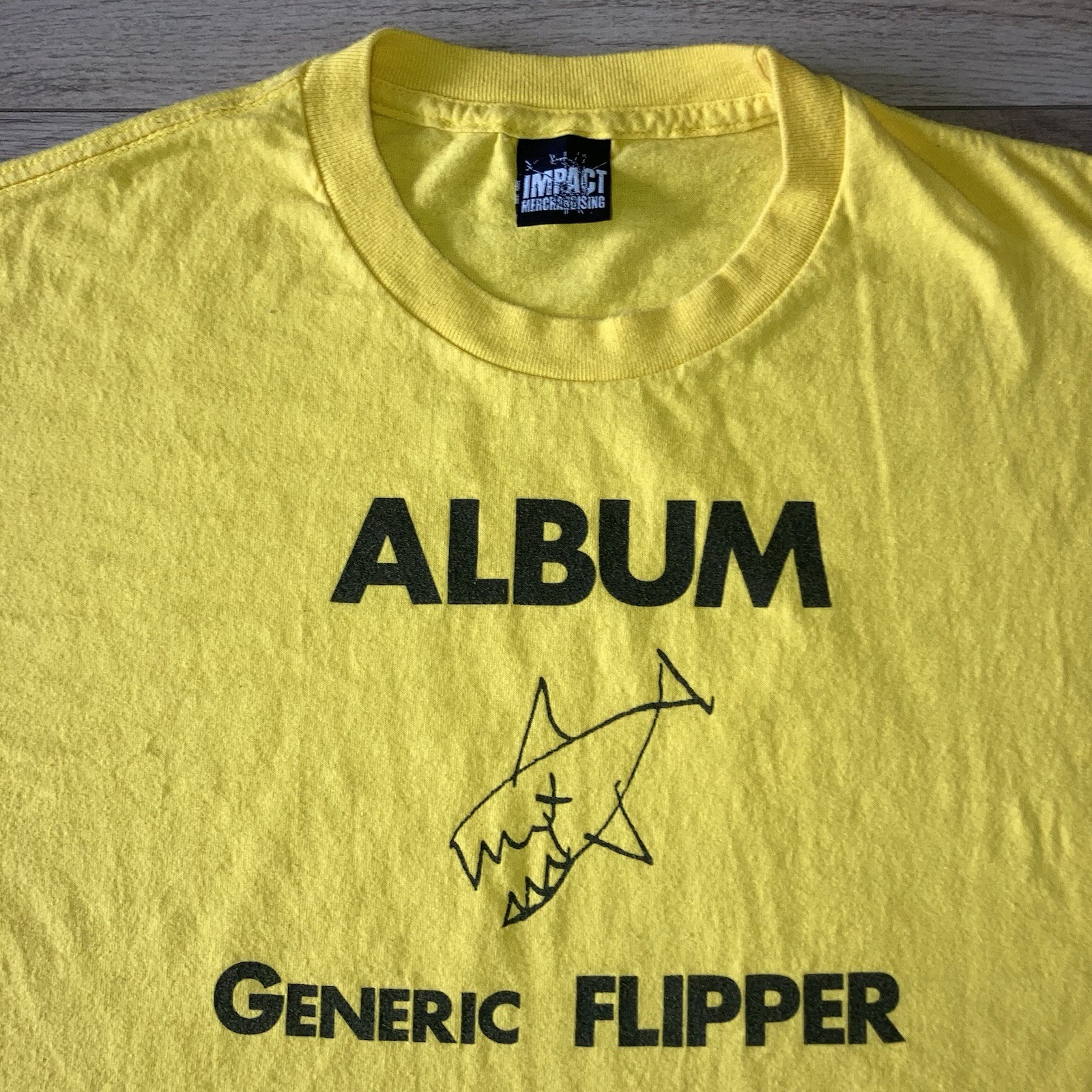 Album Generic Flipper band tee impact merchandising tag XL