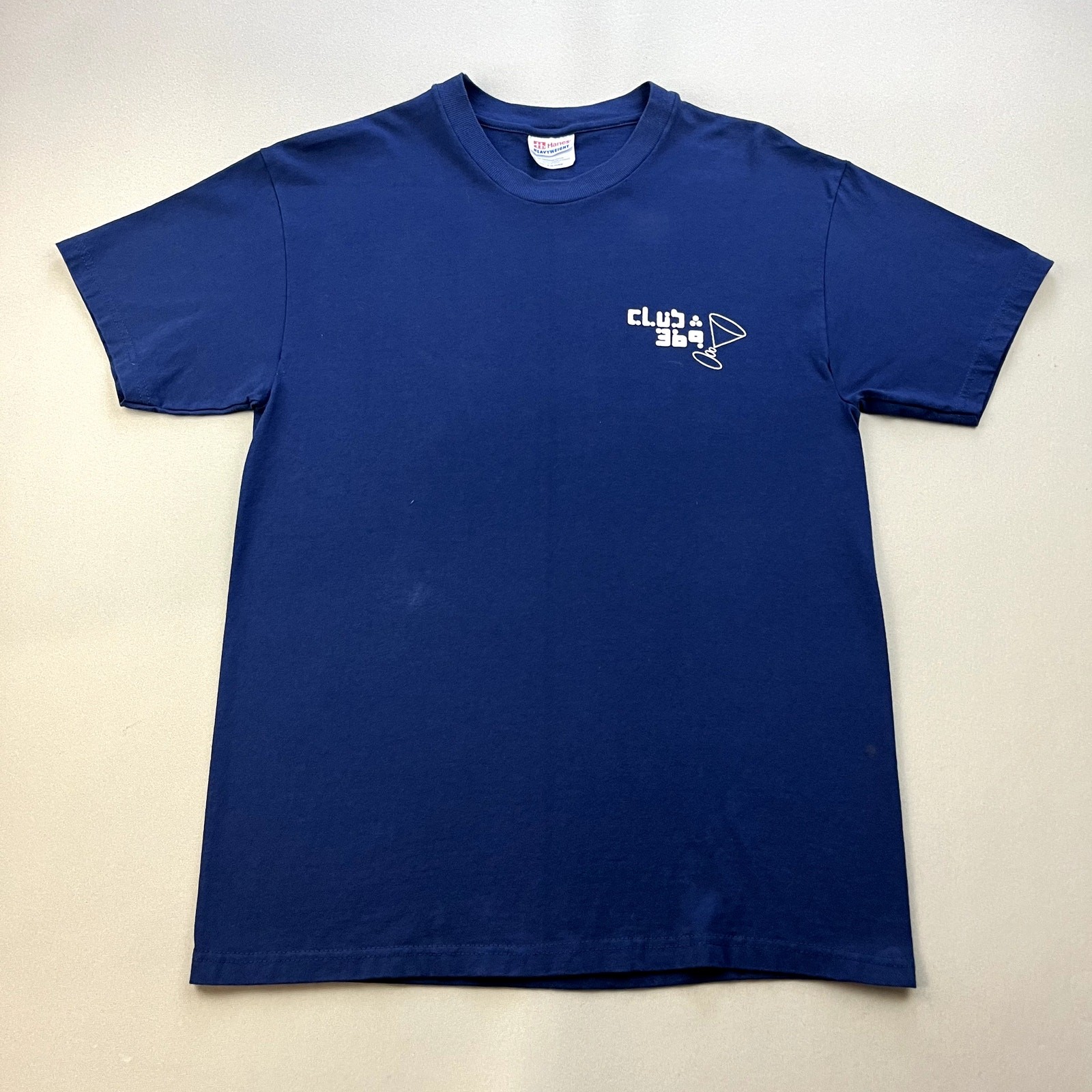 Vintage Night Club 369 T-Shirt Adult Medium Navy Blue Bartender Drinks Fullerton