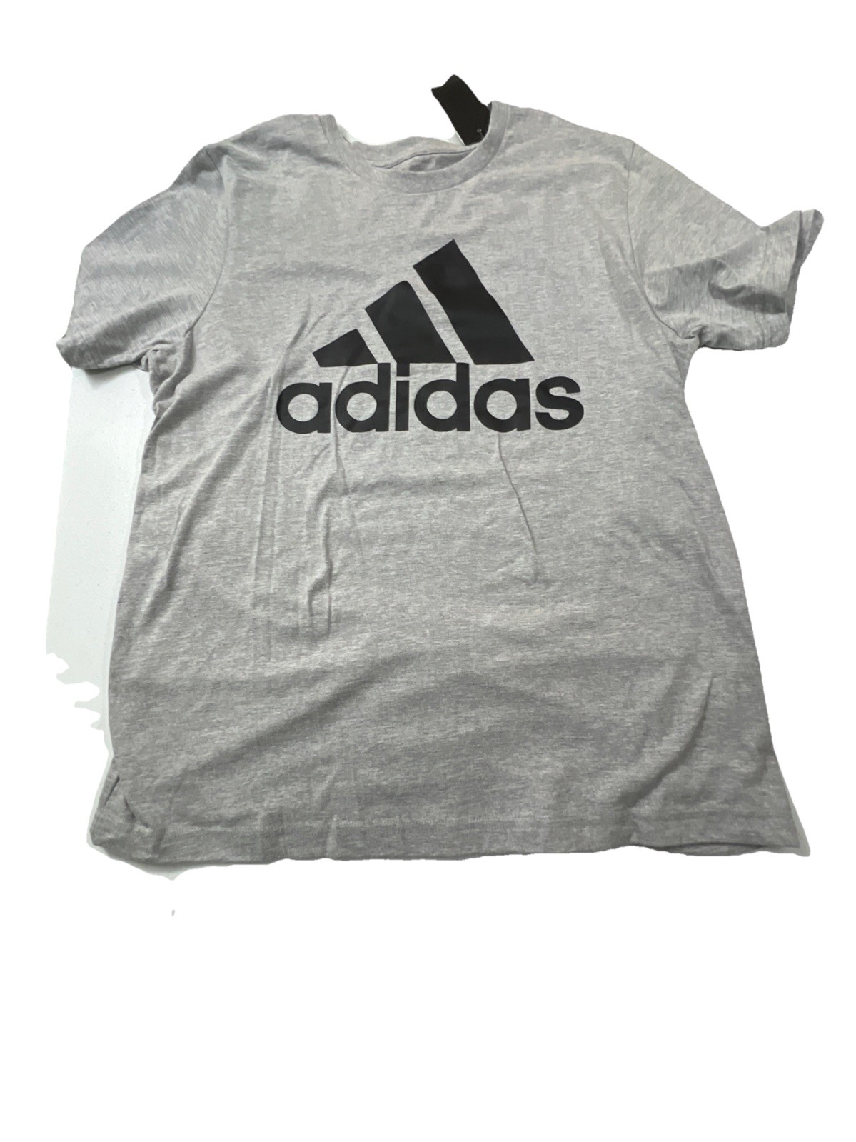 Adidas Essentials Men’s HOB FW22 Big Logo Tee Grey w/ Black Logo