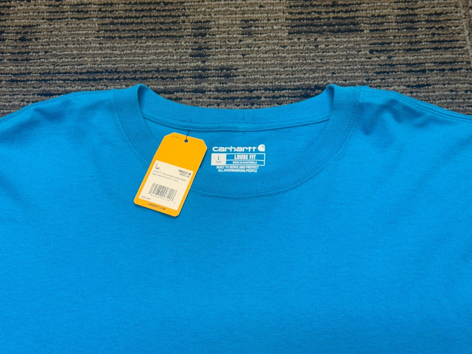 Carhartt Loose Fit Heavyweight Long-Sleeve Logo Sleeve Graphic T-Shirt TK0231-M