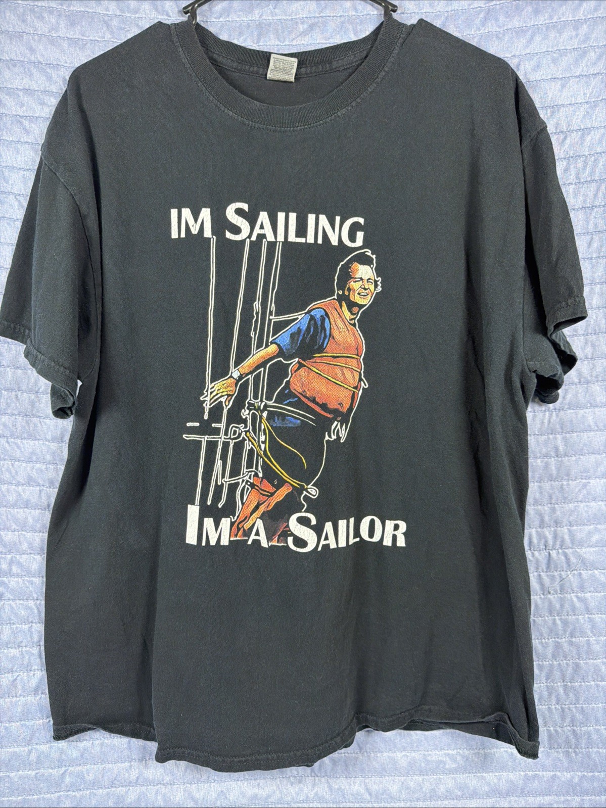 What About Bob? Sailing Bill Murray Black Graphic Shirt I’m A Sailor Tee