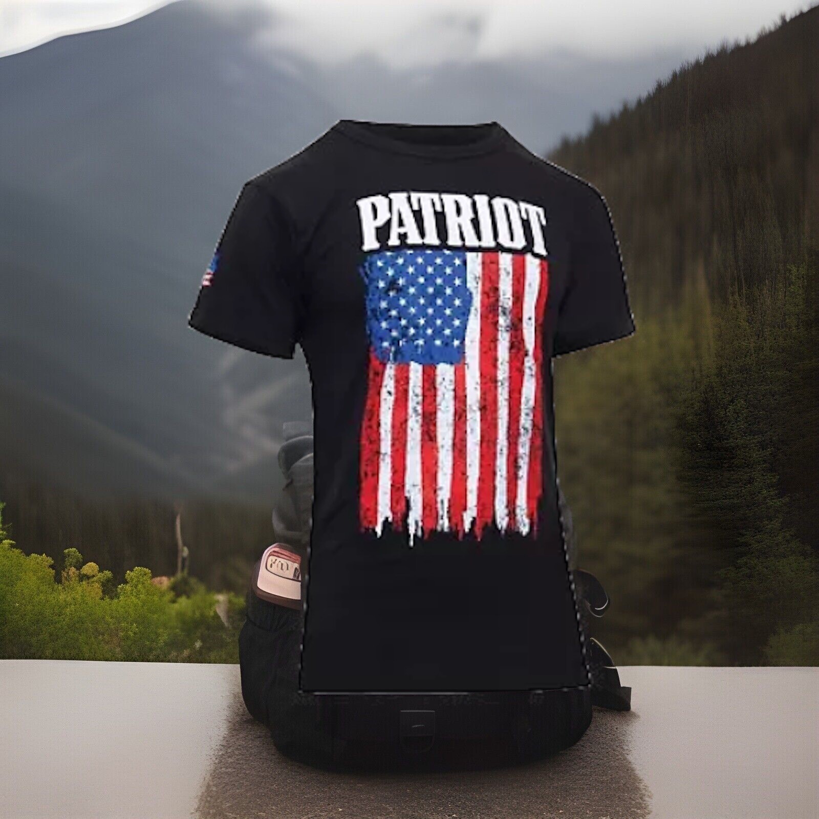 PATRIOT – U.S. FLAG / ROTHCO 60% C / 40% P / S-SLEEVE MILITARY/VET T-SHIRT 2XL